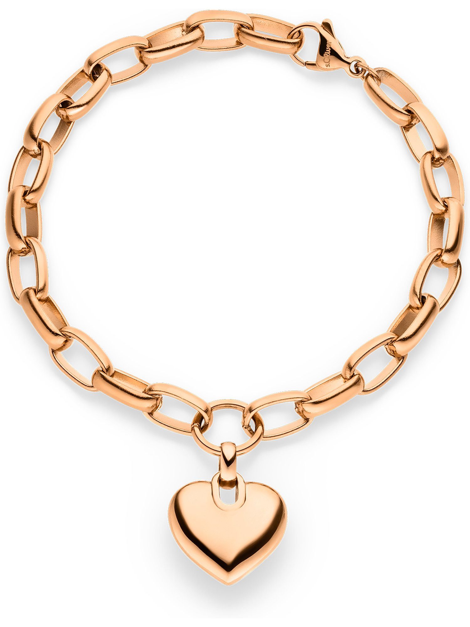 s.Oliver Armband S.Oliver Damen-Armband Edelstahl Herz
