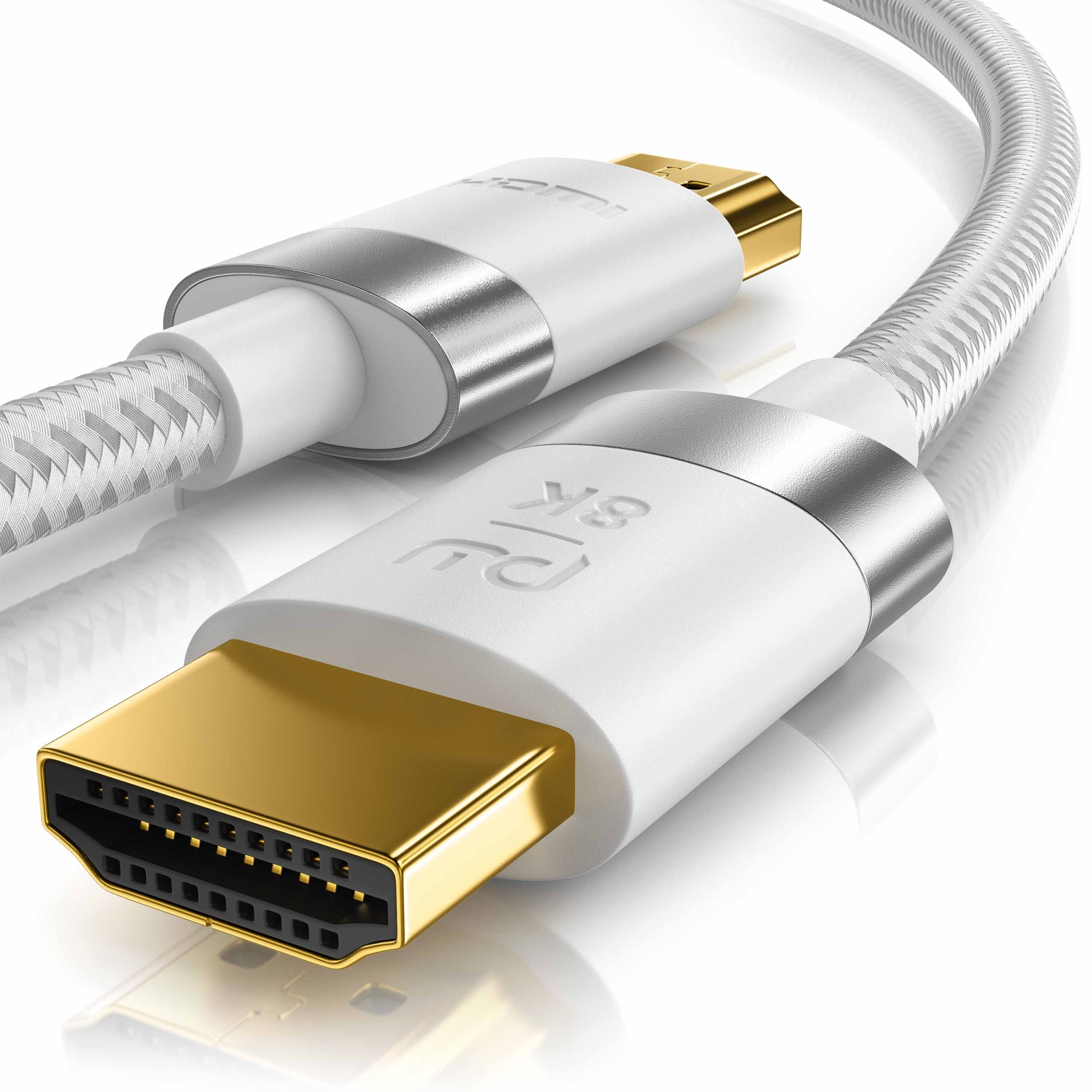 Primewire HDMI-Kabel, 2.1, HDMI Typ A (50 cm), 8K @ 120Hz / 4K @ 240Hz DSC, Ultra High Speed, Nylonummantelung, 0,5m
