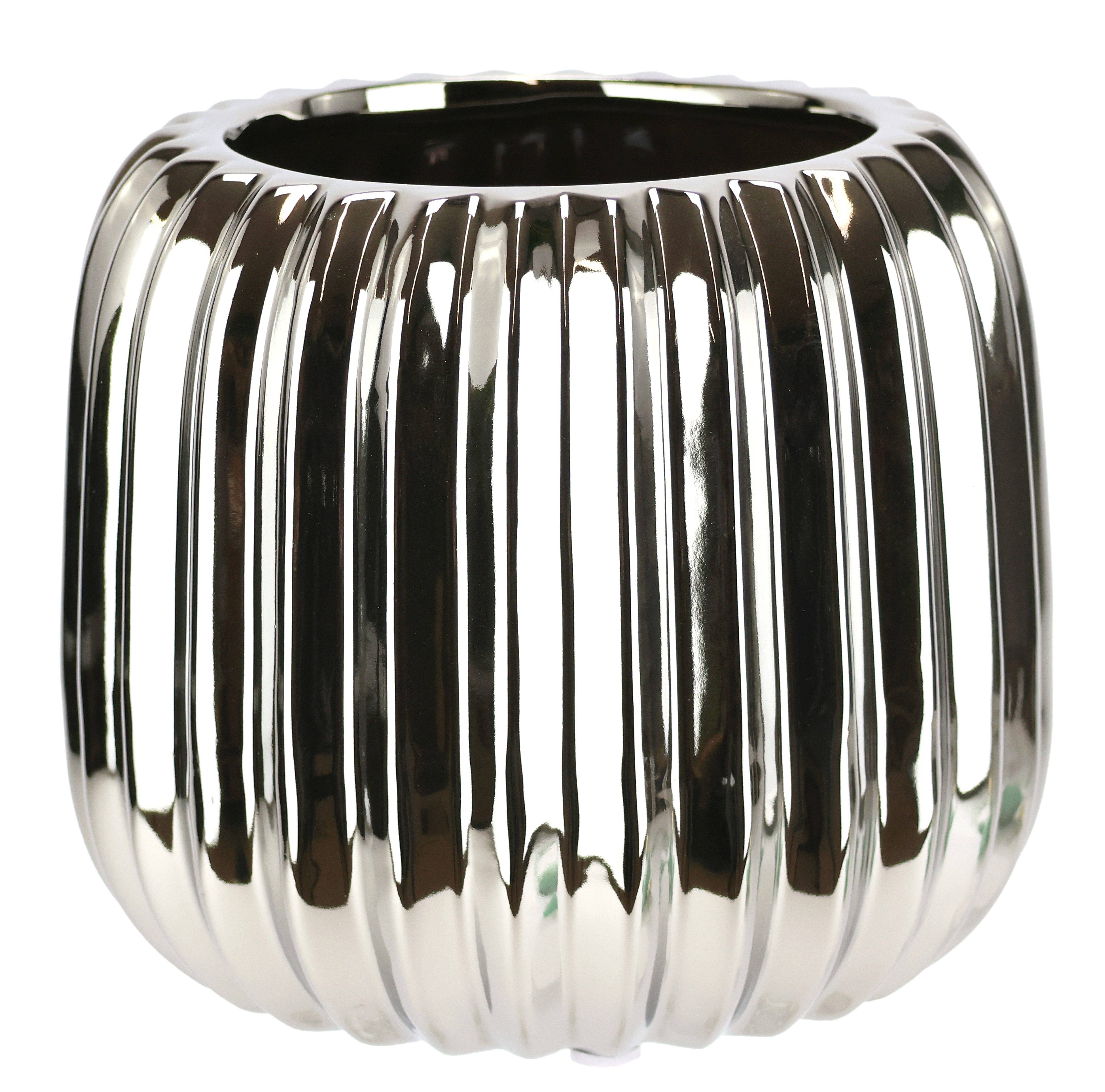 I.GE.A. Dekovase Vase aus Keramik (1 St), Dekovase Blumenvase Modern für Tischdeko Tischvase Deko Trockenblume