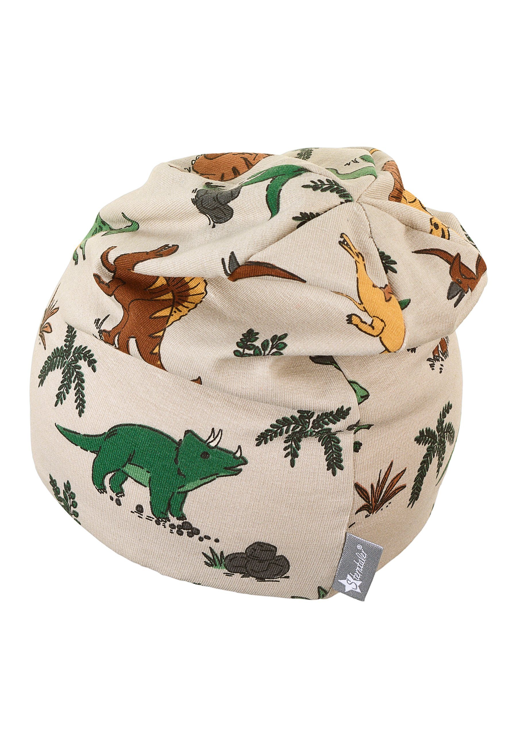 Beanie (1-St) beige Slouch-Beanie Dino Sterntaler®