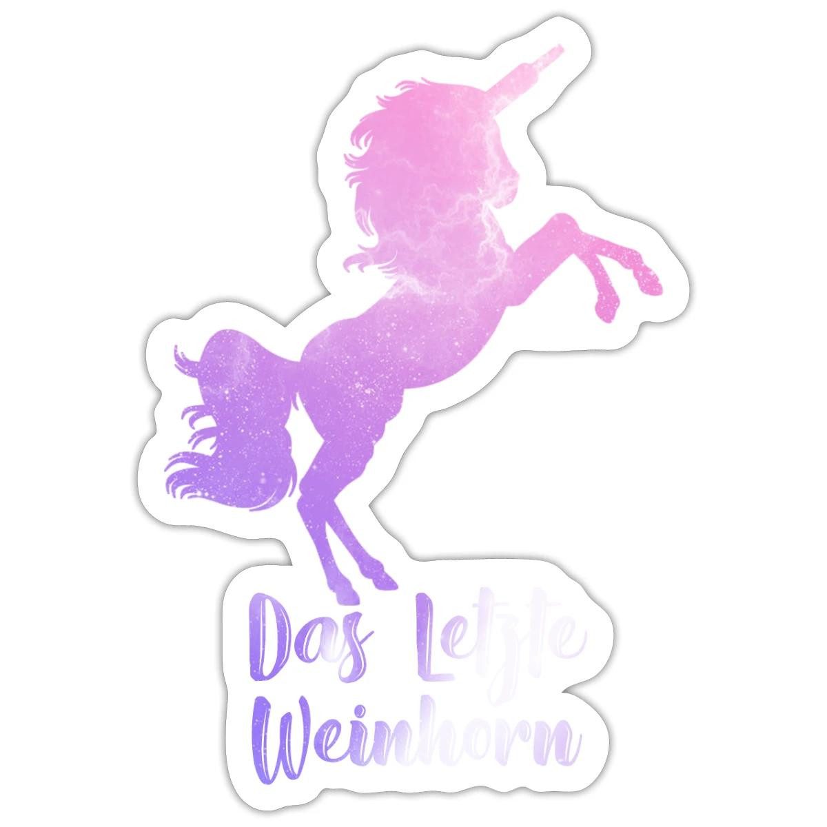 Spreadshirt Aufkleber JGA Frauen, Das Letzte Weinhorn Sticker Aufkleber