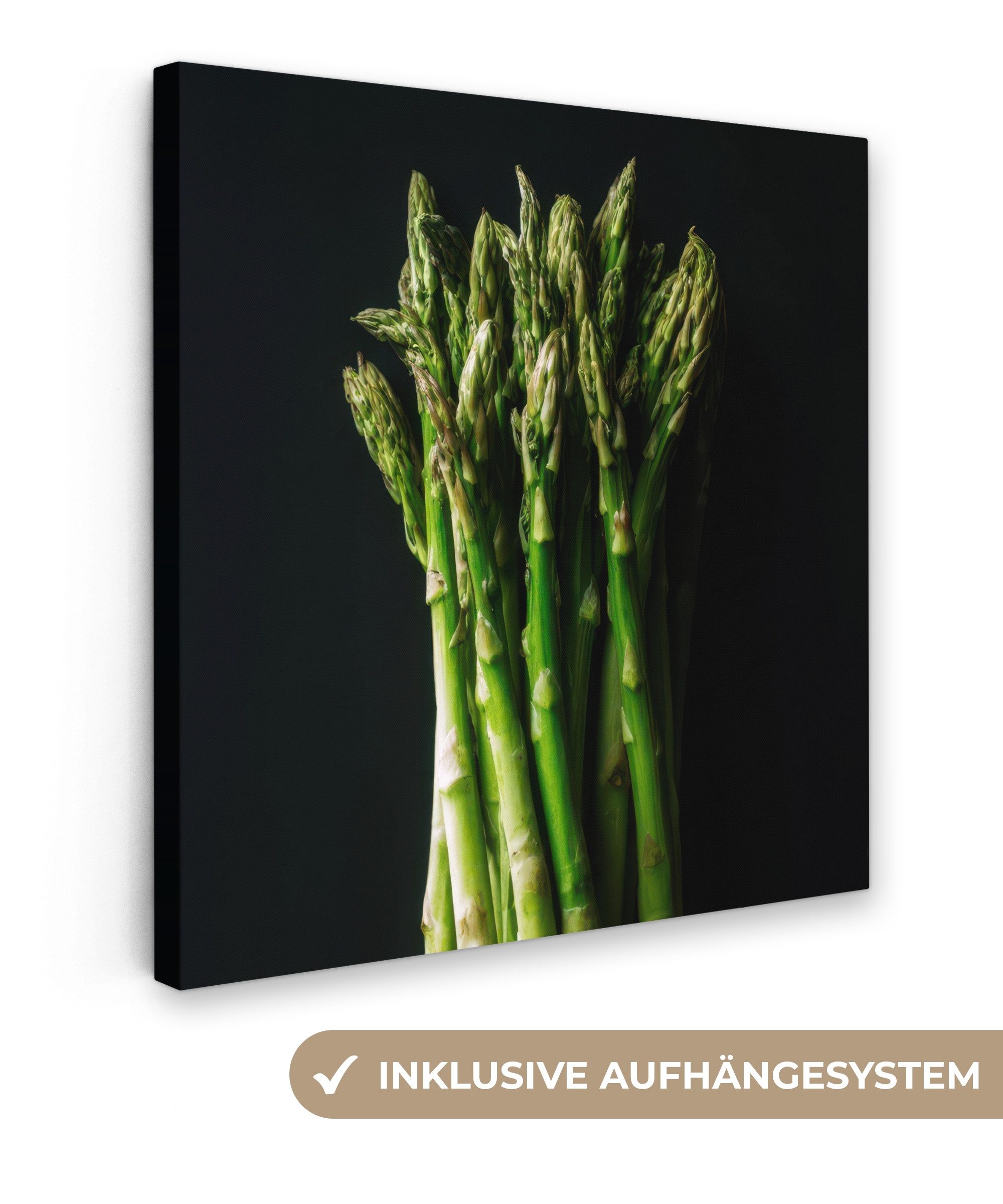 OneMillionCanvasses® Leinwandbild Spargel - hellgrün, Fotodruck günstig online kaufen