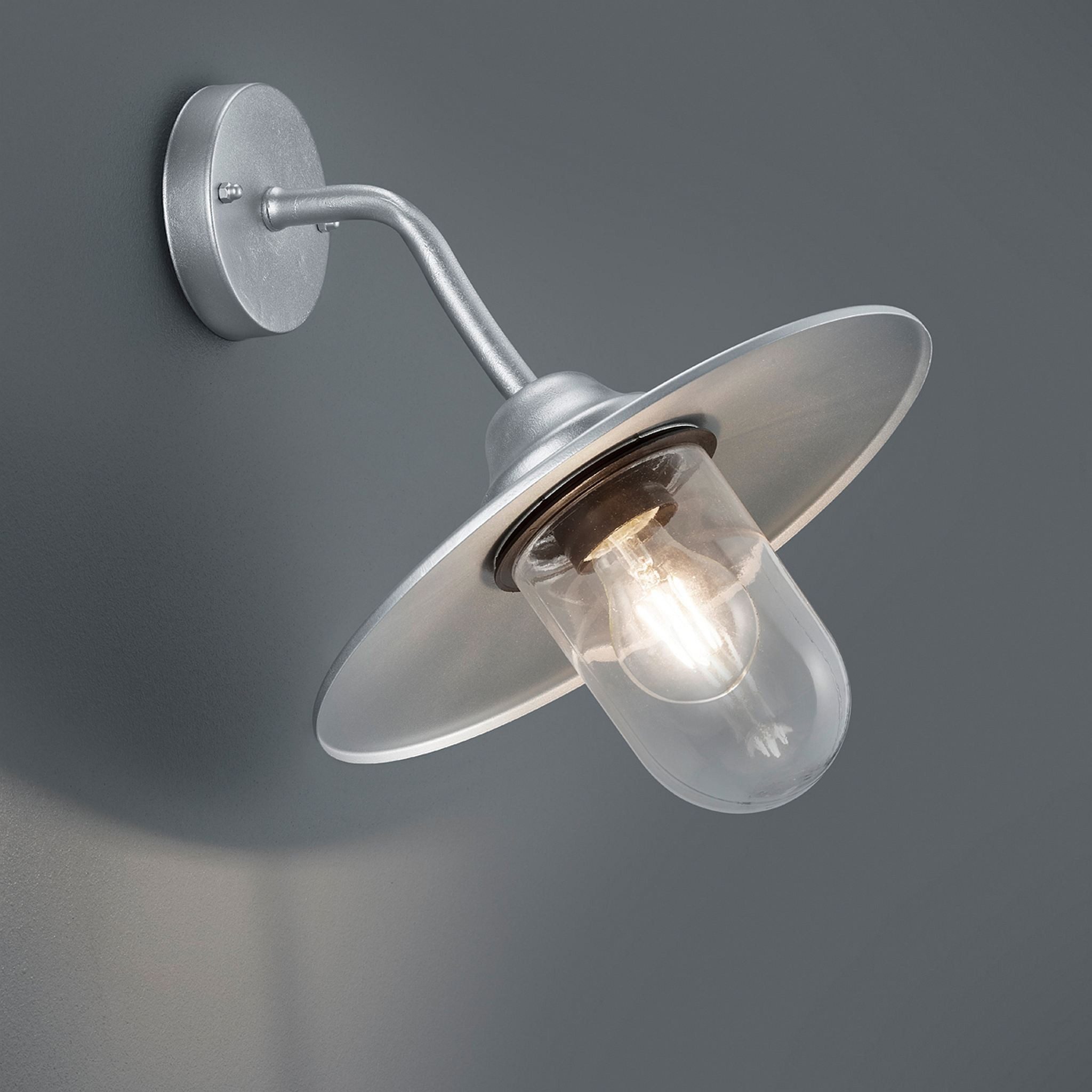 Home4Living Außen-Wandleuchte Wandleuchte Aussenwandlampe E27 Aussenleuchte Wandlampe, ohne Leuchtmittel, verzinkt – Bild 2 von 5