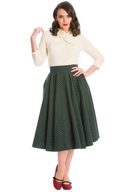 Banned A-Linien-Rock Cosy Spot Grün Retro Vintage Swing Skirt