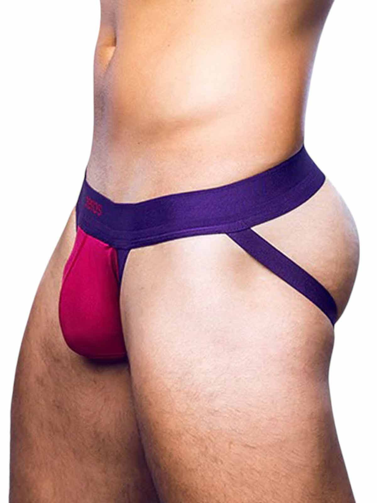 String 2Eros Cronus Jockstrap Underwear Beet Red S