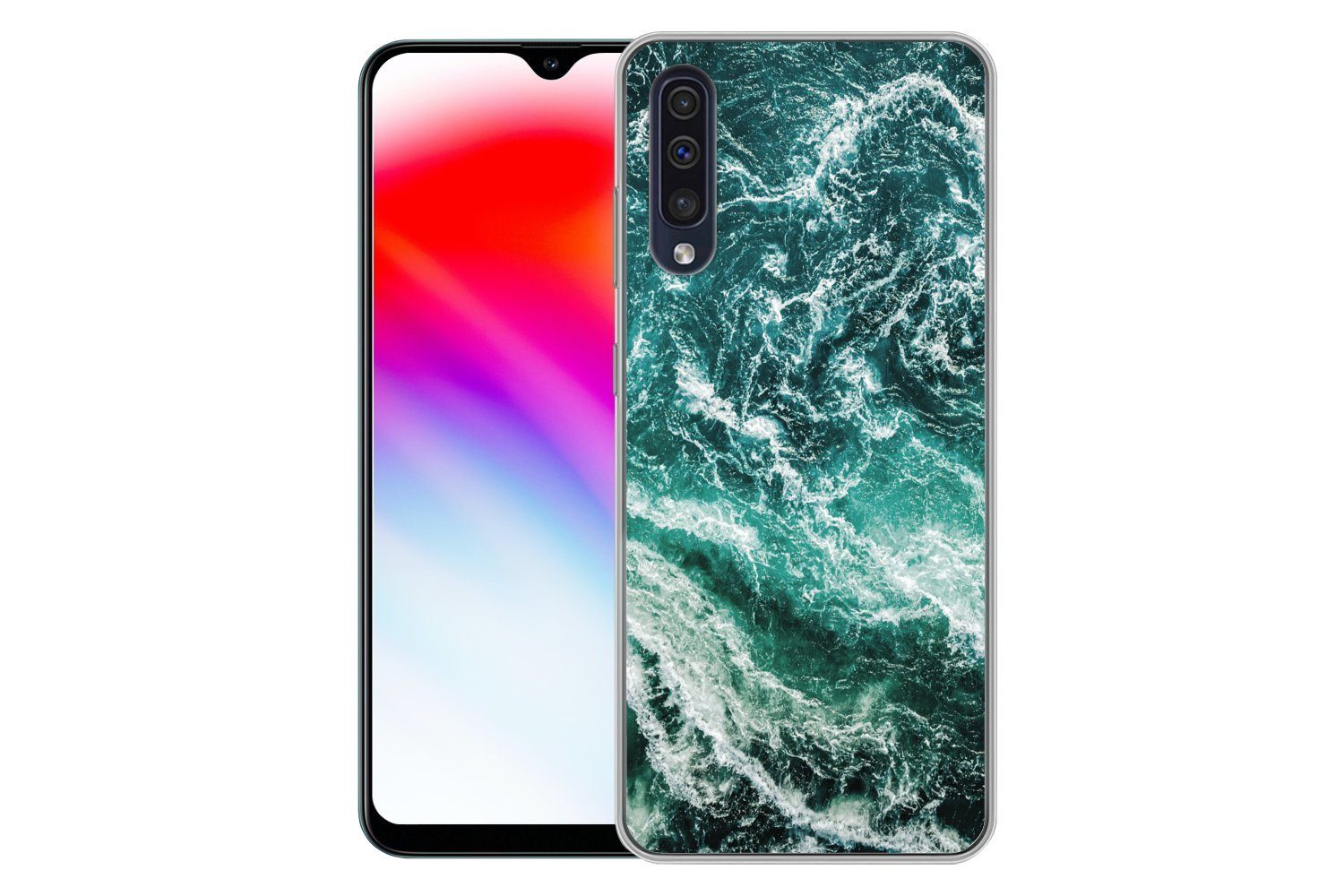 MuchoWow Handyhülle für Samsung Galaxy A50 Marmor - Gemustert - Natursteine, Smartphone-Bumper, Print, Handy Schutzhülle Dünn