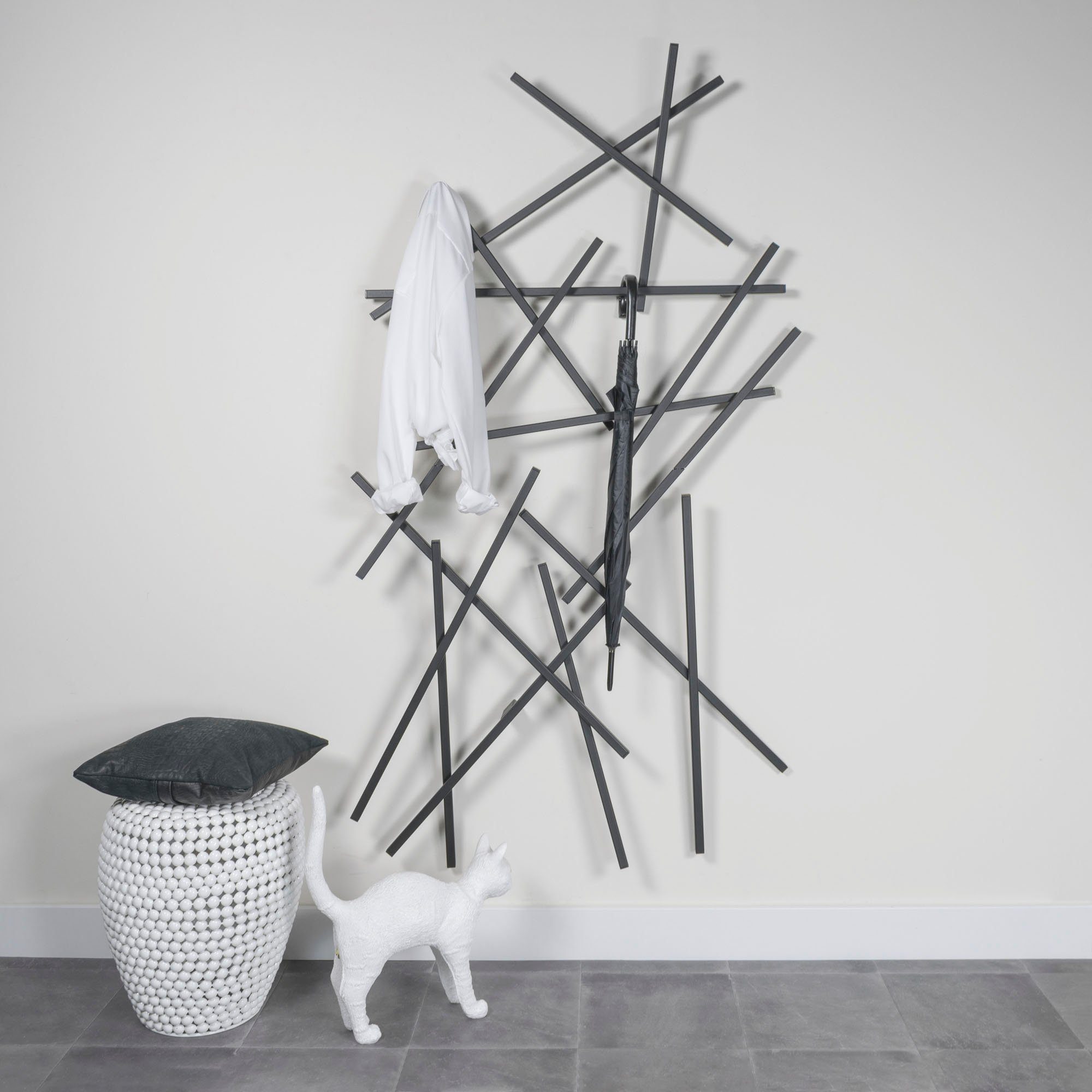 Spinder Design Garderobenleiste MATCHES, Breite 100 cm, Höhe 184 cm, Hakenleiste