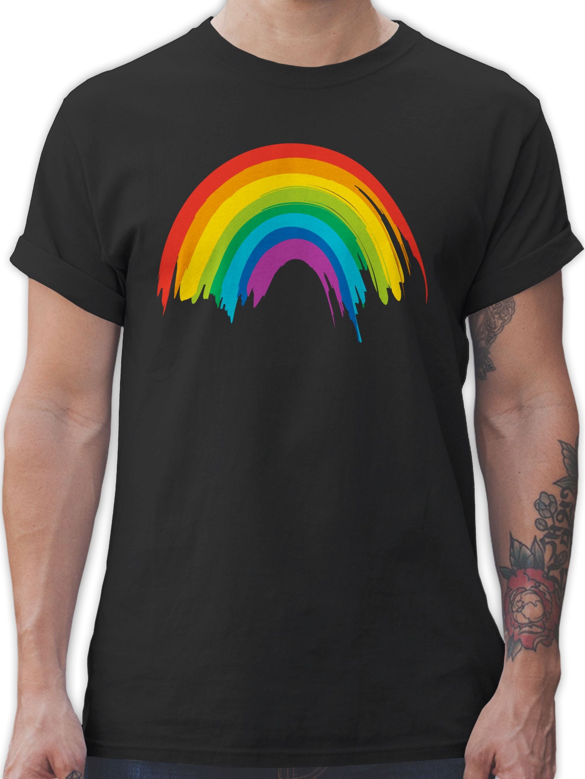 Shirtracer T-Shirt Regenbogen LGBT & LGBTQ LGBT Kleidung