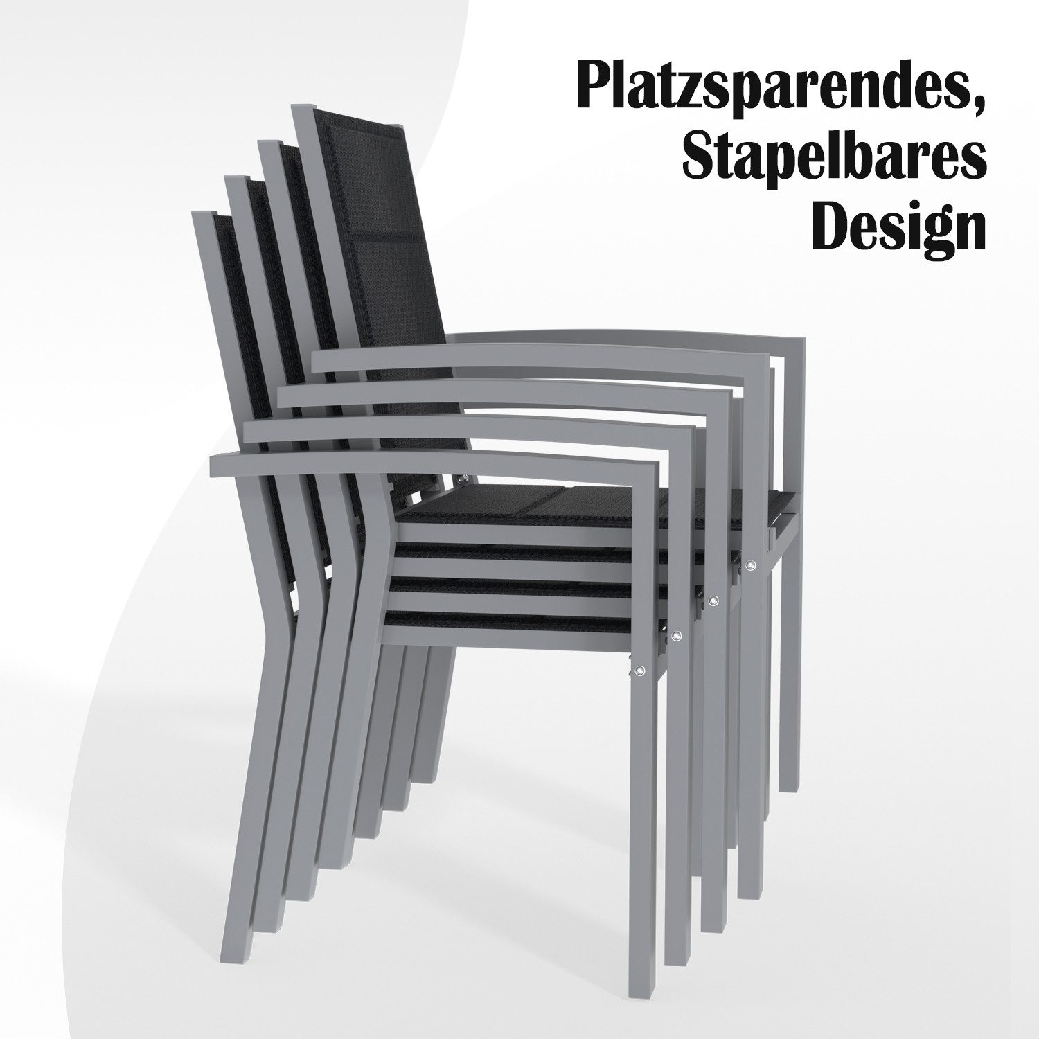 HOMALL Gartenstuhl Gartenstuhle (2er Set) Aluminium günstig online kaufen