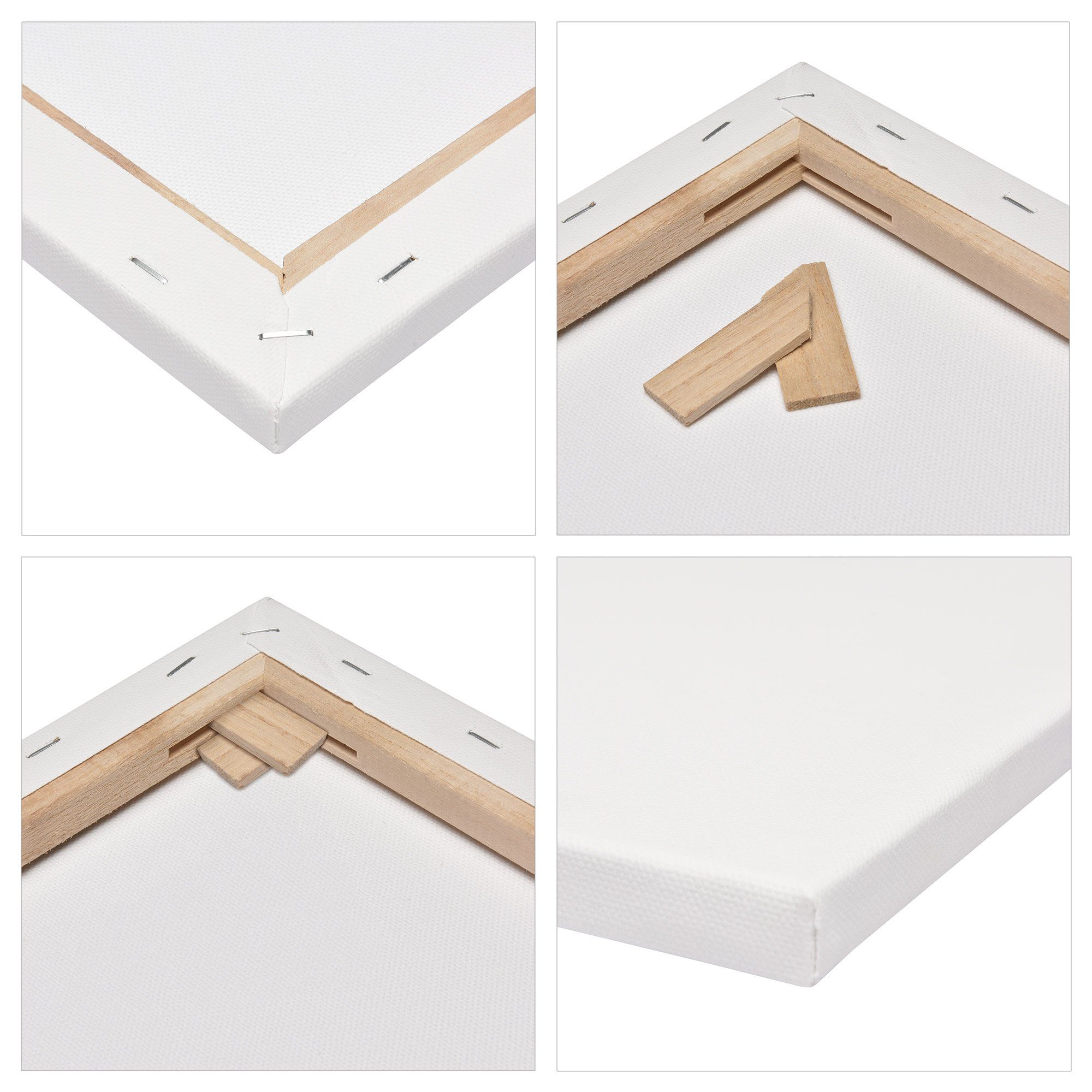 Artina Keilrahmen, Artina 3er Set Keilrahmen Weiß