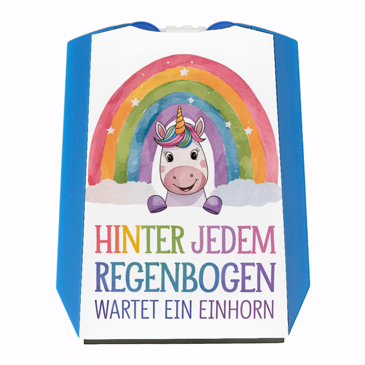 Parkscheibe Lächelndes Einhorn Parkscheibe Hinter jedem Regenbogen