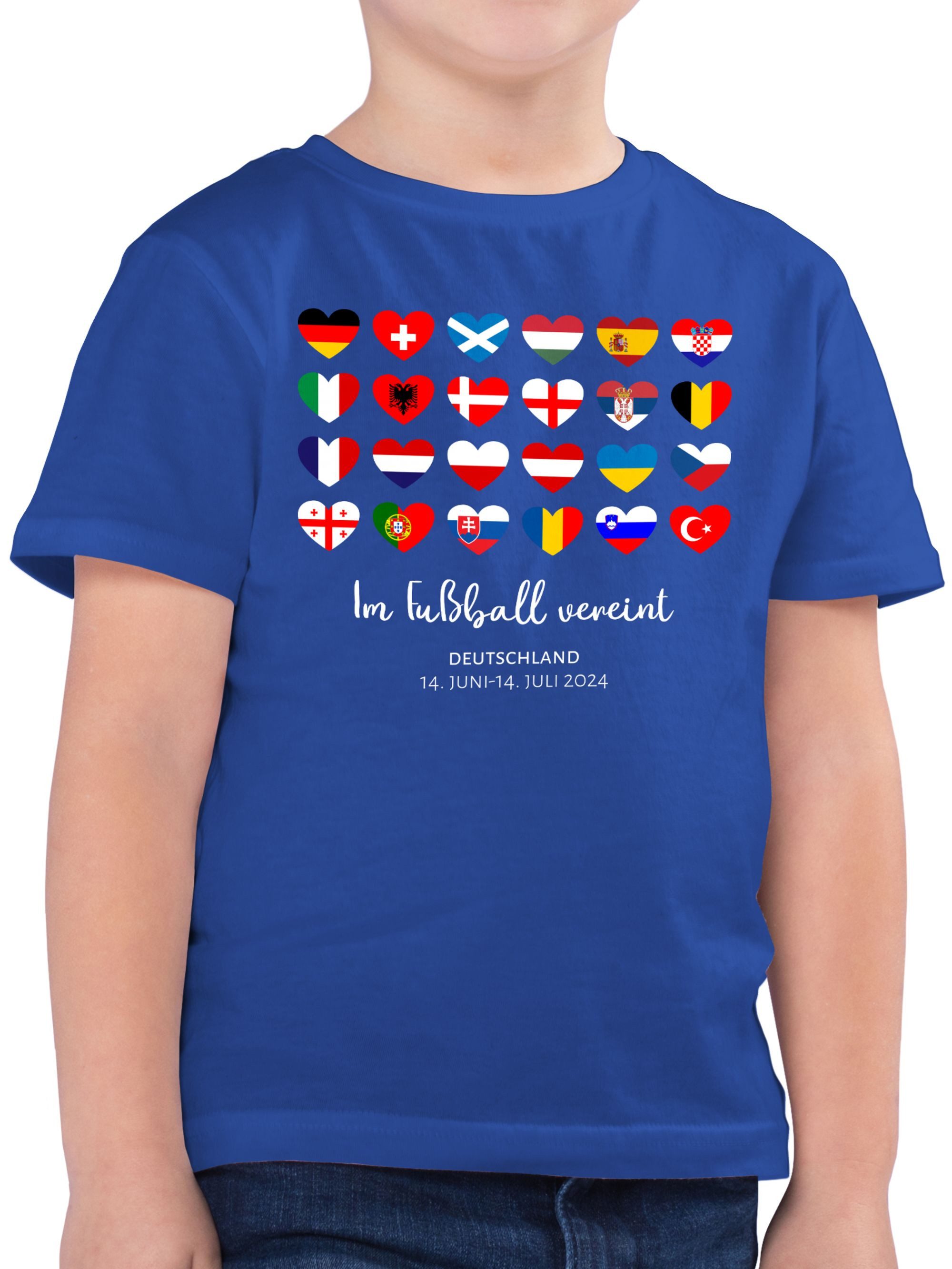 Shirtracer T-Shirt Im Fußball vereint - Deutschland EM 2024 Länder (1-tlg) 2026 Fussball WM Fanartikel