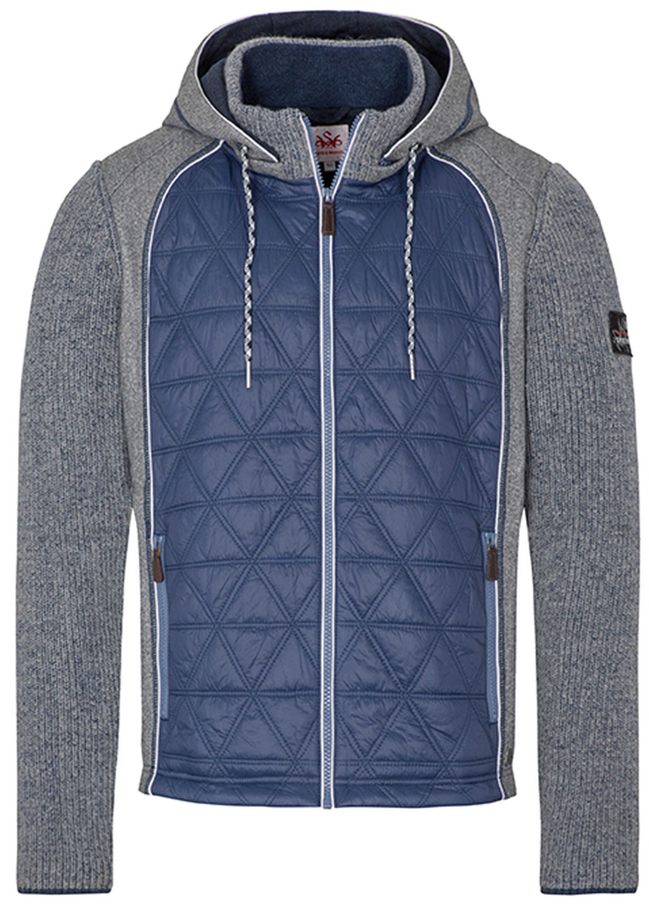 Spieth & Wensky Trachtenstrickjacke Traunstein (1-tlg) abnehmbare Kapuze