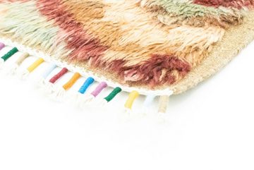Wollteppich Berber Teppich handgeknüpft mehrfarbig, morgenland, rechteckig, Höhe: 18 mm, handgeknüpft