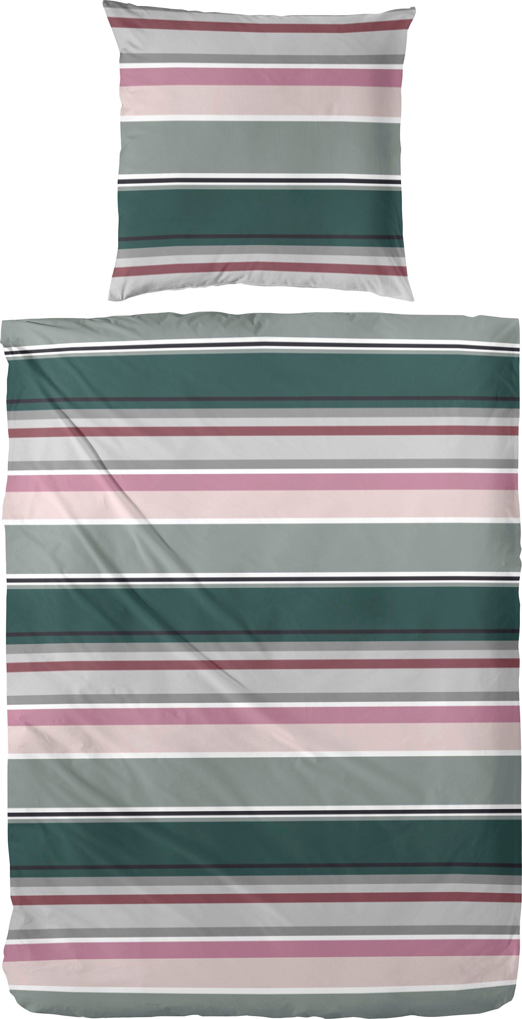 Primera Bettwäsche Late Summer Stripe, Perkal, günstig online kaufen
