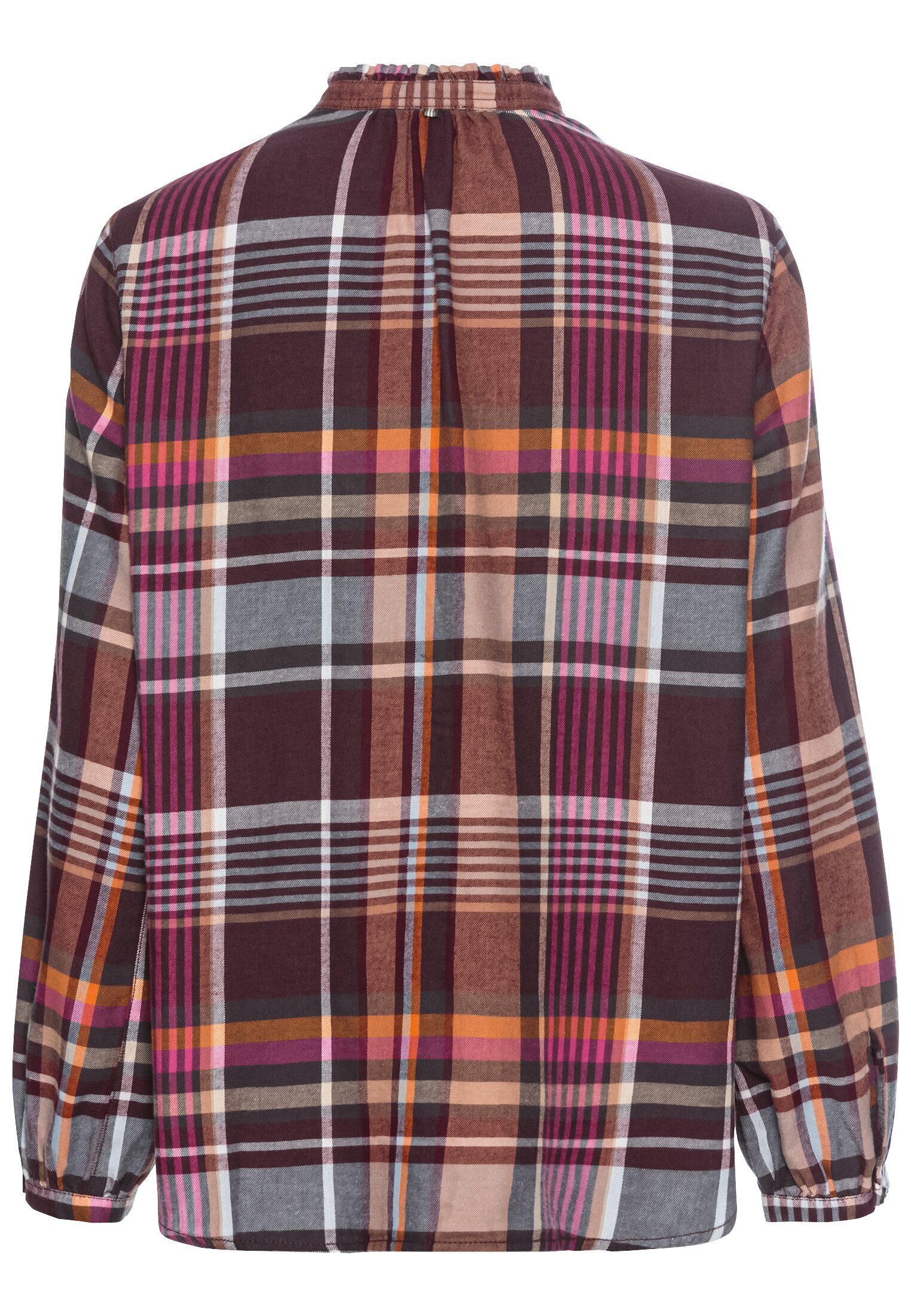 camel active Langarmbluse Karobluse mit Stehkragen günstig online kaufen