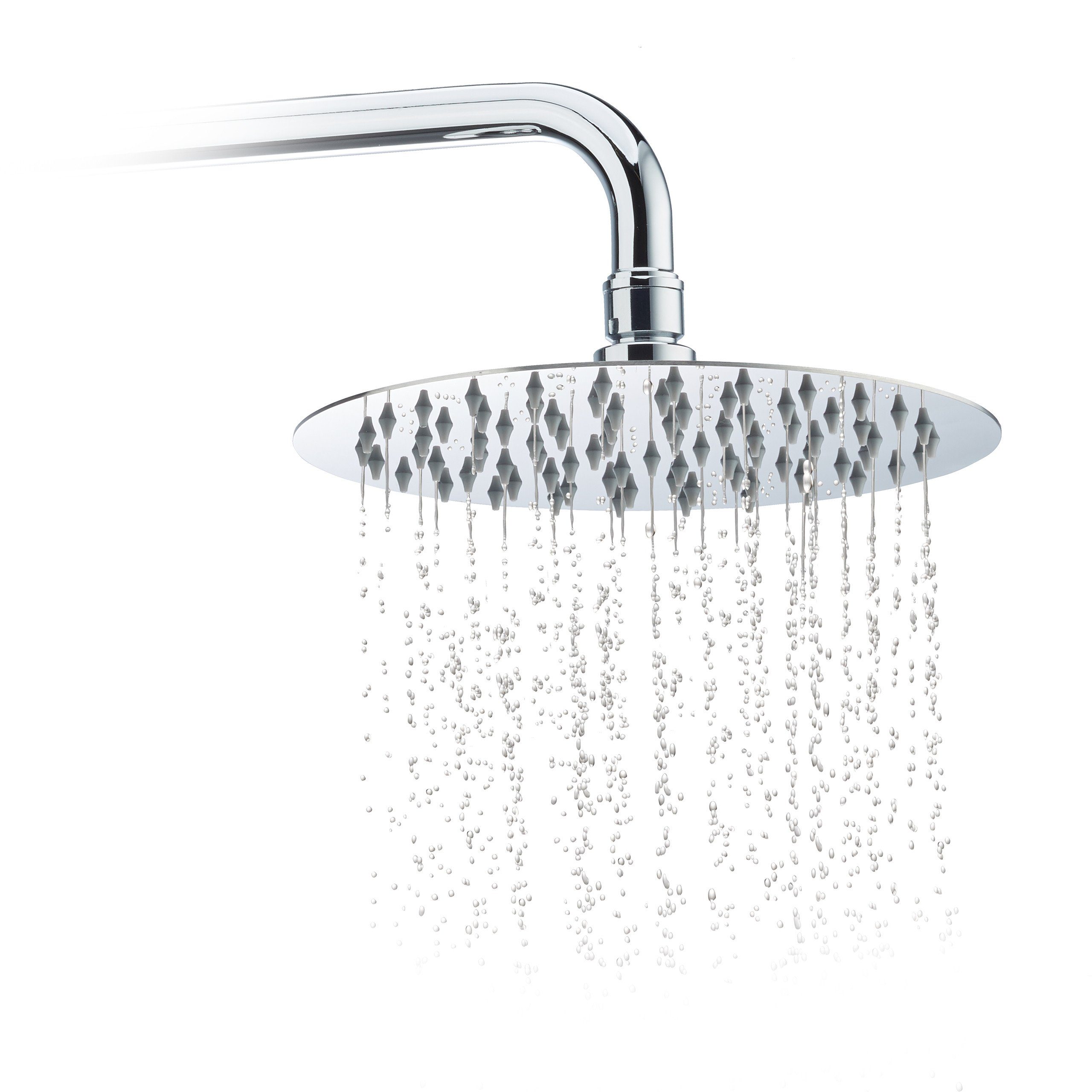 relaxdays Regenduschkopf Duschkopf Regendusche rund, 200 mm