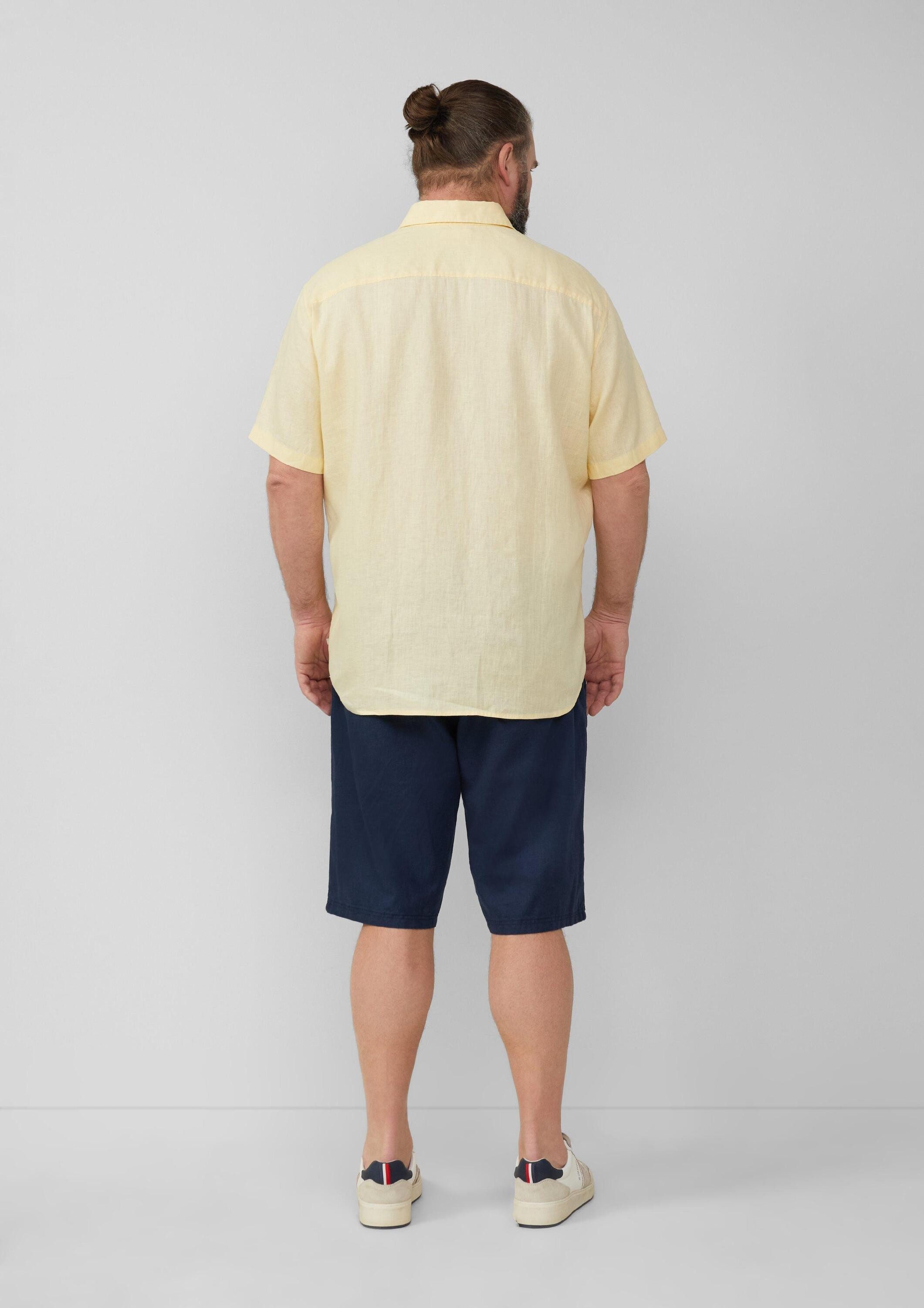s.Oliver Kurzarmhemd Hemd Regular Fit: Leichtes Kurzarmhemd aus 100% Leinen