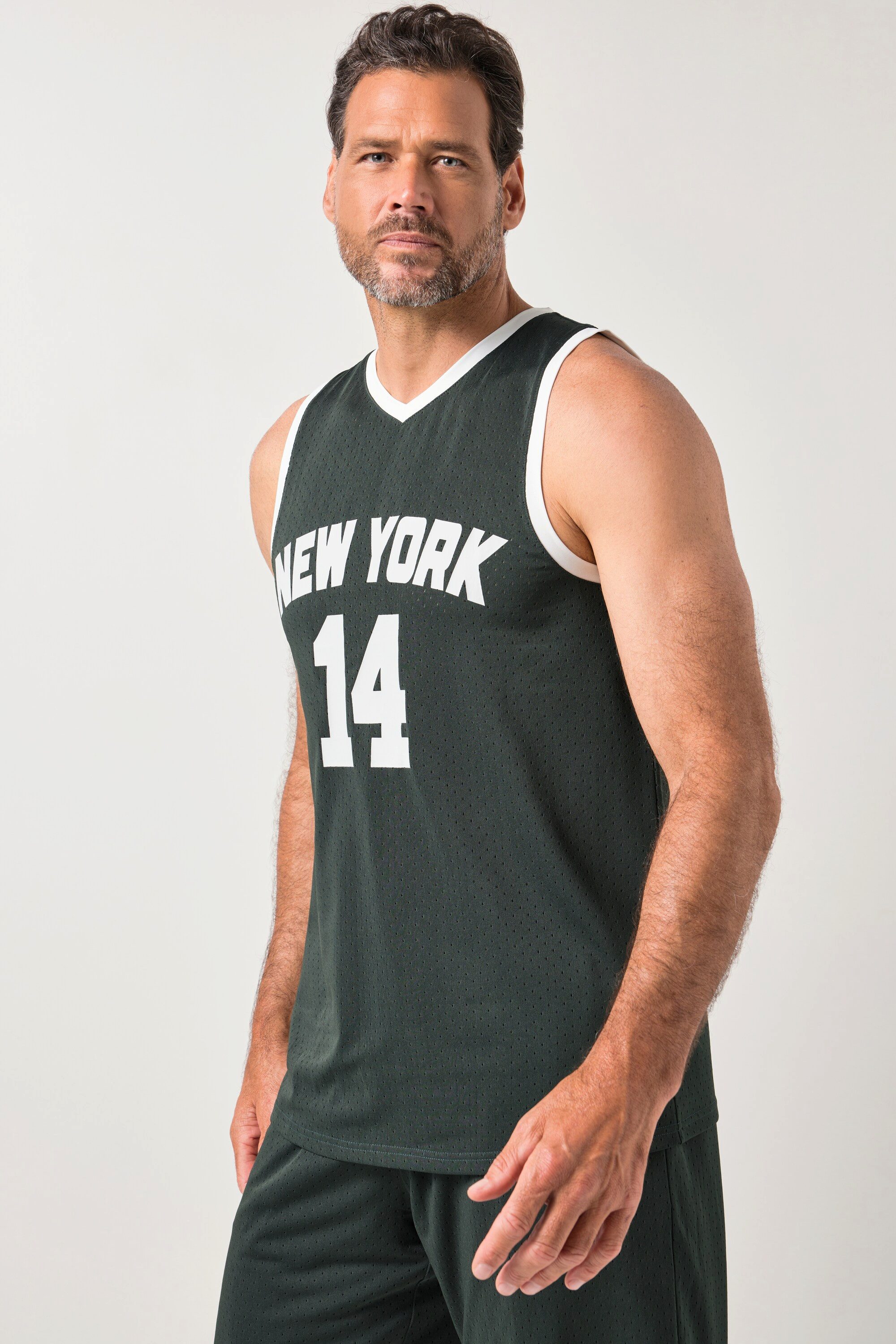 JP1880 T-Shirt Mesh-Tanktop Fitness Brustprint QuickDry