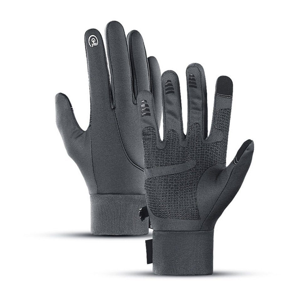 Winterhandschuhe, Warme Blusmart Touchscreen-Handschuhe, Rutschfest, Winddicht, Fahrradhandschuhe gray