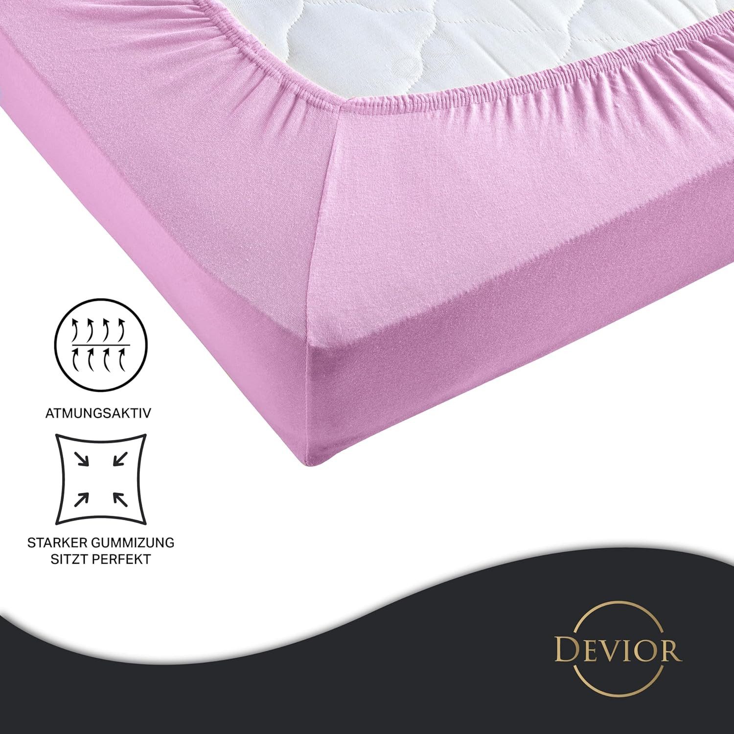Devior Spannbettlaken 100% Baumwolle für Standardmatratzen, 135 g/m² hochwe günstig online kaufen