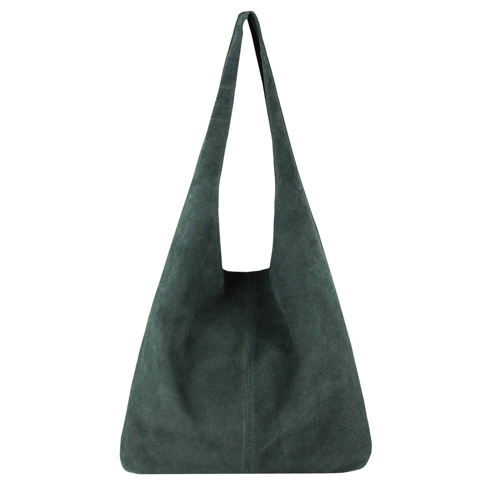ITALYSHOP24 Shopper Made in Italy XL Damen echtes Leder Tasche Schultertasche Hobo Bag, Umhängetasche Workbag Businesstasche Ledertasche Beuteltasche Freizeit