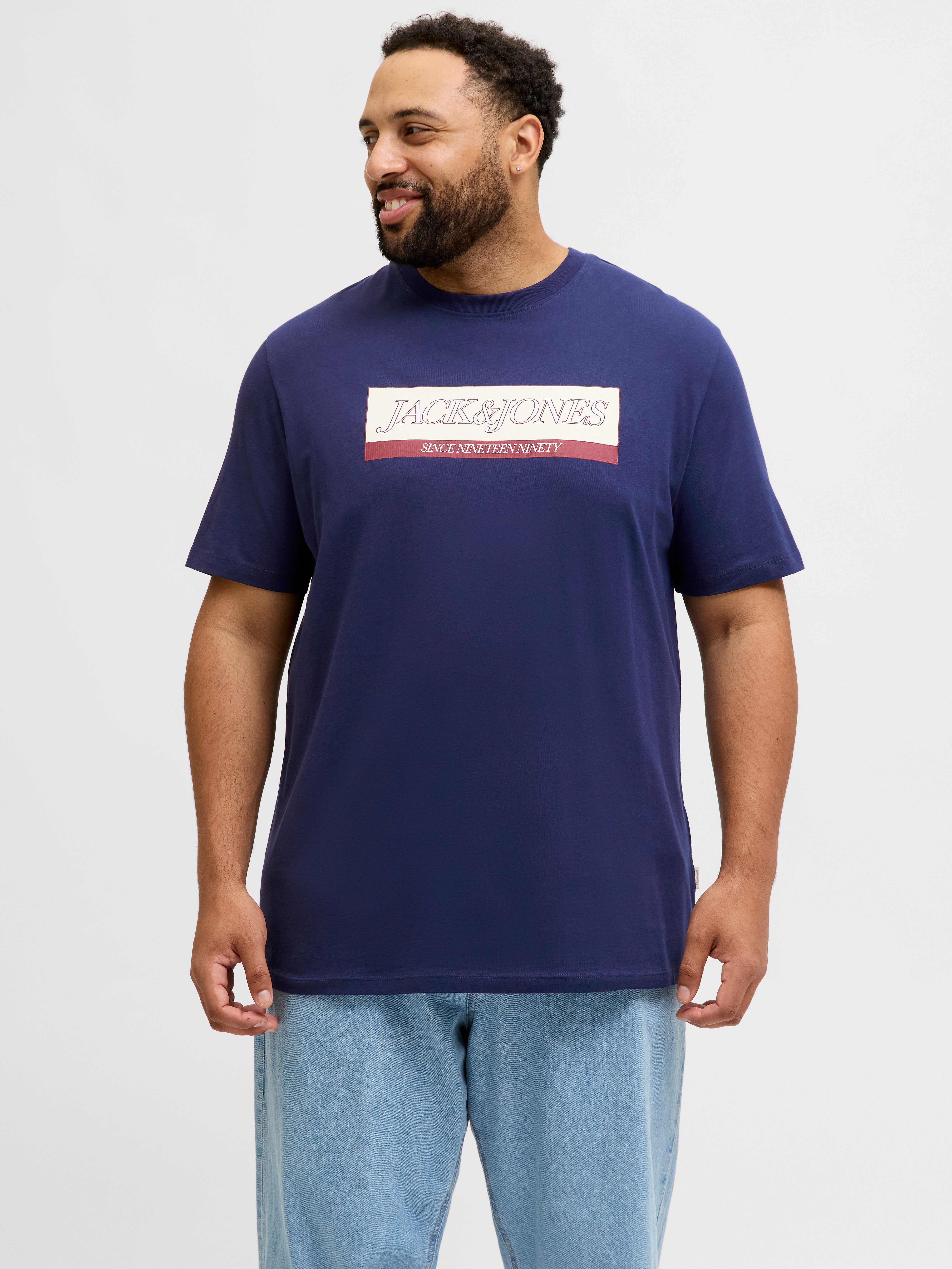 Jack & Jones PlusSize T-Shirt JORINWOOD BLOCK BRANDING TEE SS CN PLS günstig online kaufen