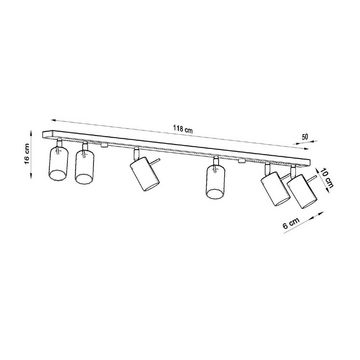 famlights Deckenleuchte, Deckenleuchte Rea in Chrom GU10 6-flammig, keine Angabe, Leuchtmittel enthalten: Nein, warmweiss, Deckenlampe, Deckenbeleuchtung, Deckenlicht