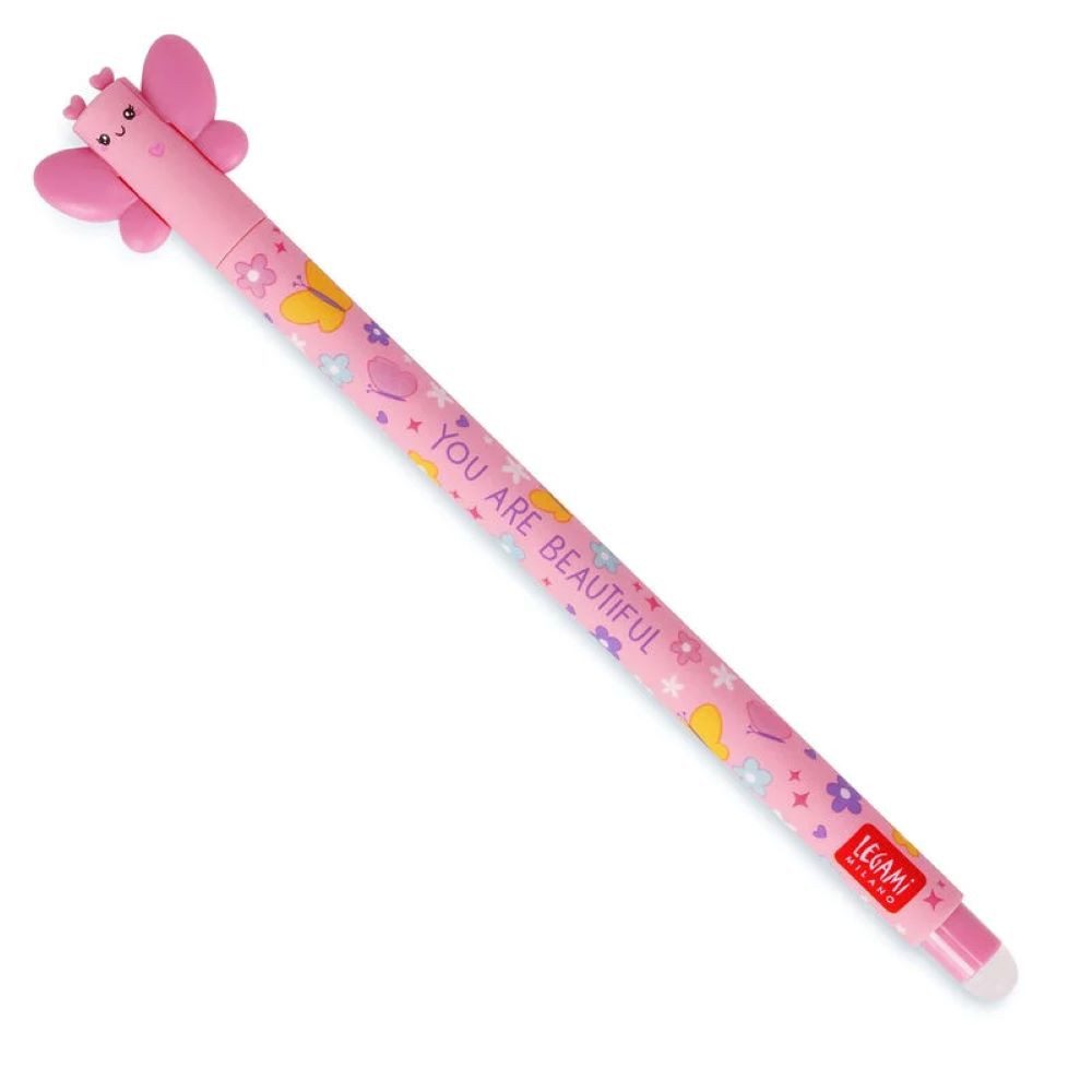 Legami Gelroller Erasable Gel Pen Schmetterling 15 cm rosa