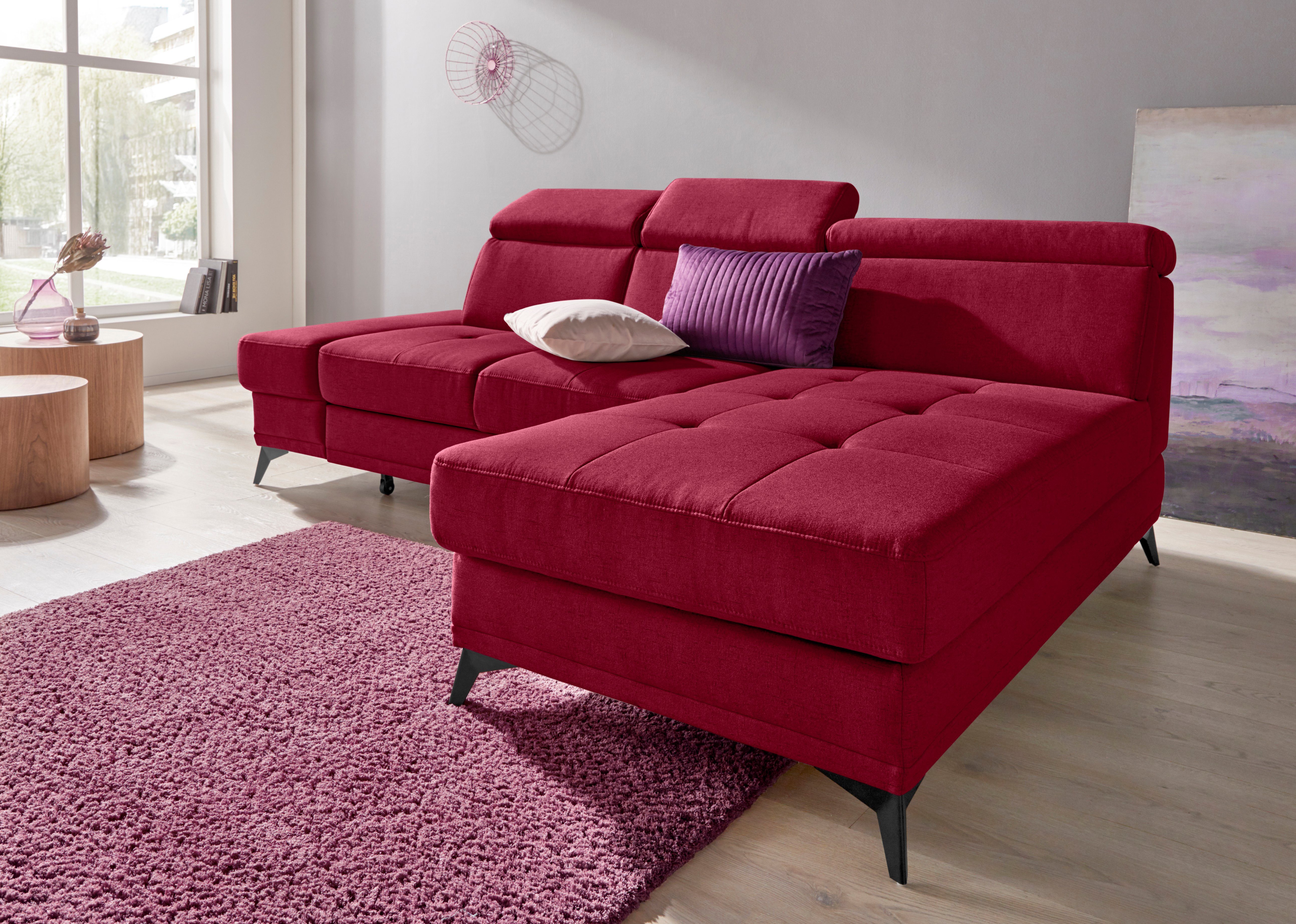 INOSIGN Ecksofa Cardiz L-Form, inkl.Kopfteilverstellung und günstig online kaufen