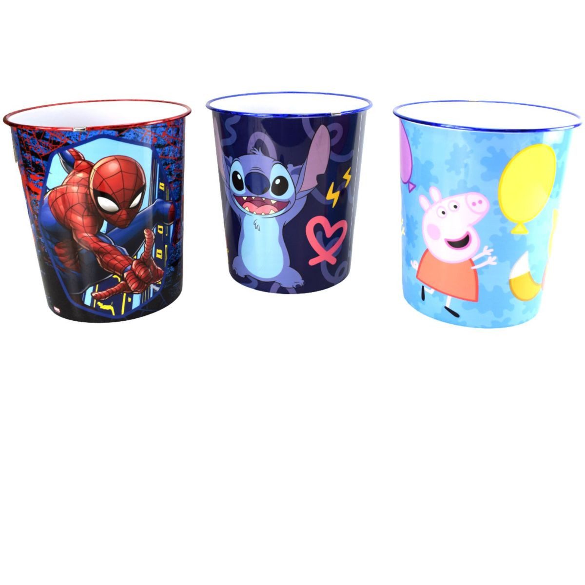 Stor Papierkorb Papierkorb für Kinder aus Kunststoff ca. Ø 21 cm mit Zeichentrickmotiv, authentisch gestaltet