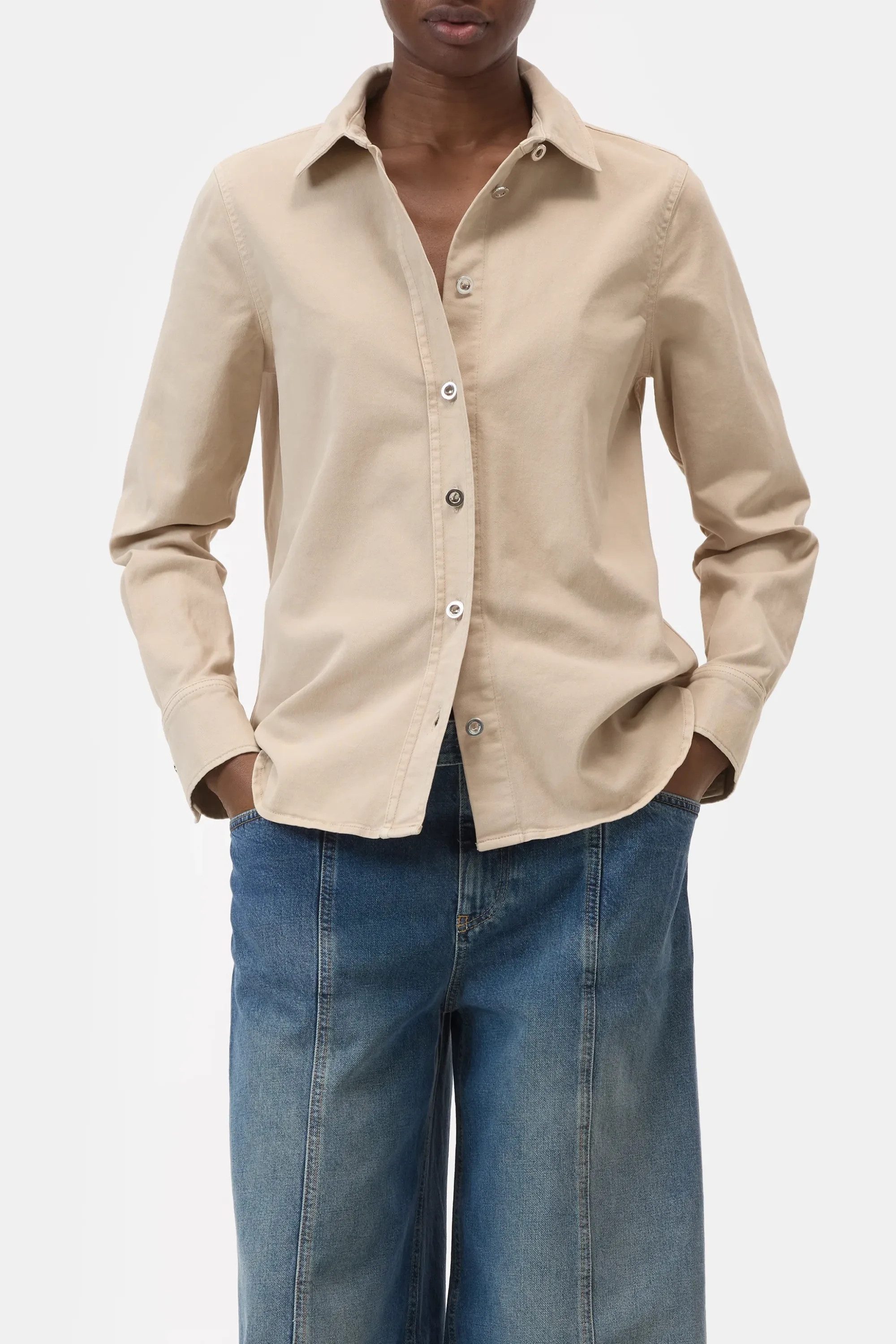 CLOSED Blusentop Twill-Hemdbluse - Regular Fit