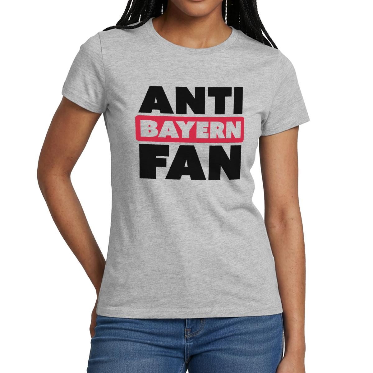 Spreadshirt T-Shirt Anti Bayern Fan Humor Statement Frauen T-Shirt (1-tlg) Slim Fit, fällt klein aus