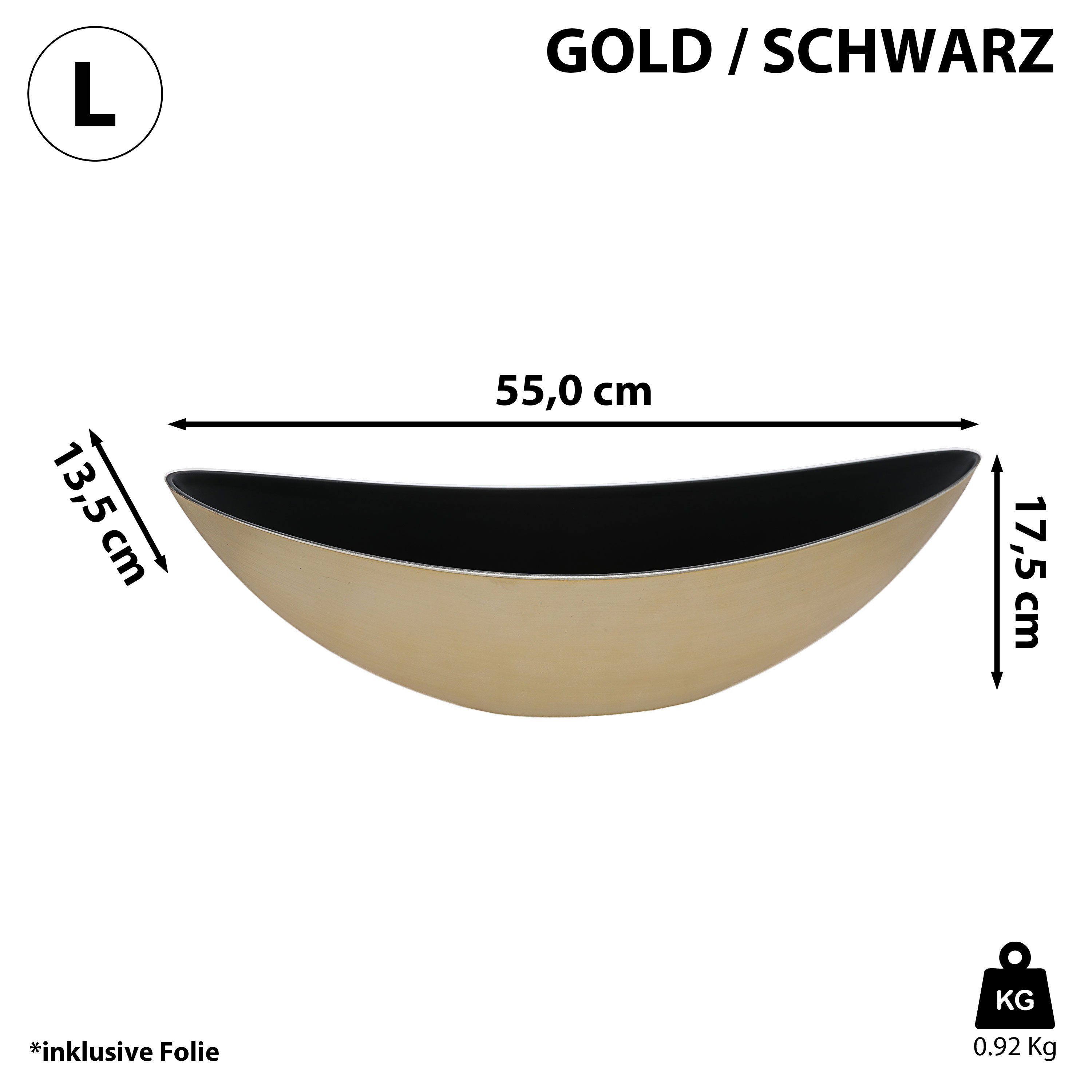 CEPEWA Dekoschale Dekoschale oval gold schwarz günstig online kaufen