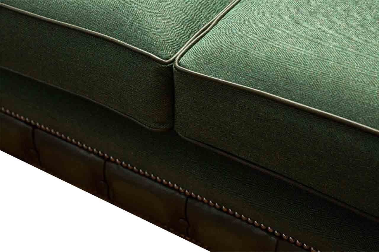 Designer Couch, JVmoebel Sofa Polster in Grünes Made Chesterfield Sofa Europe Dreisitzer