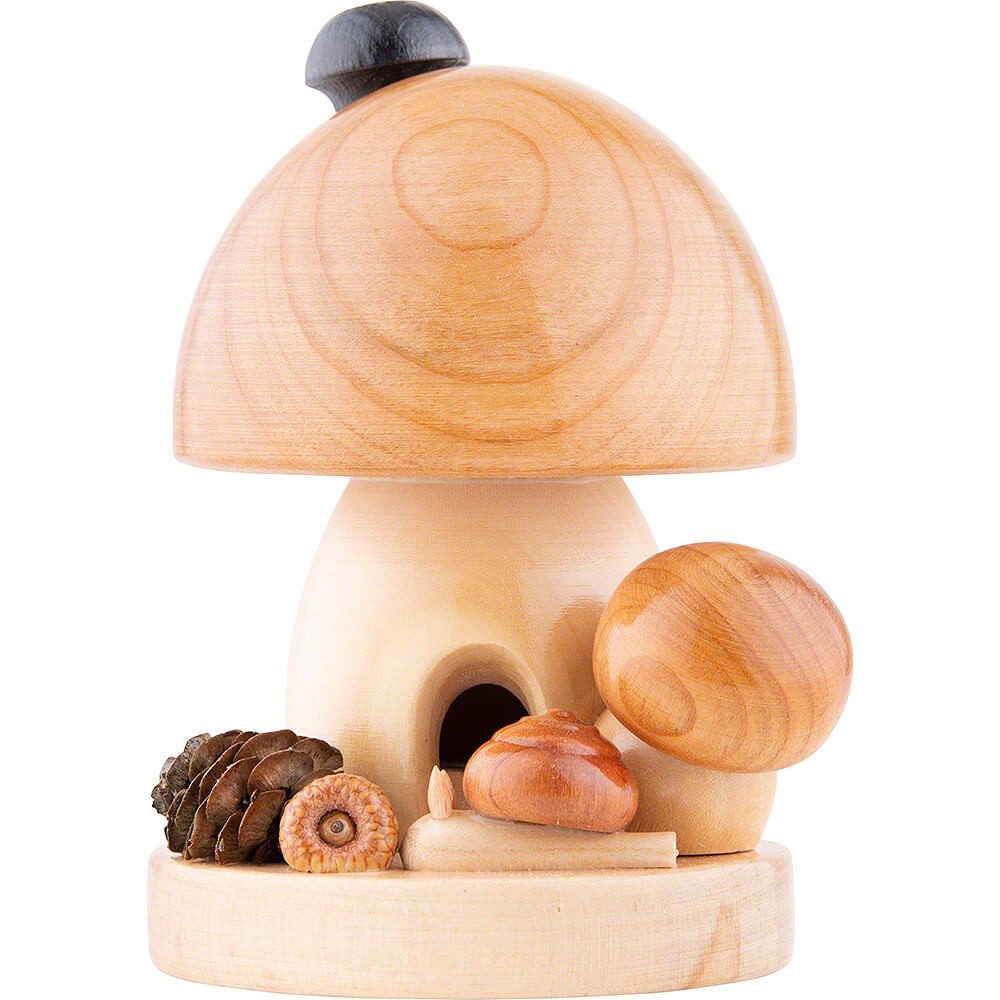 Dregeno Erzgebirge Räuchermännchen Räucherpilz runde Form (11,5cm) von Dregeno Seiffen