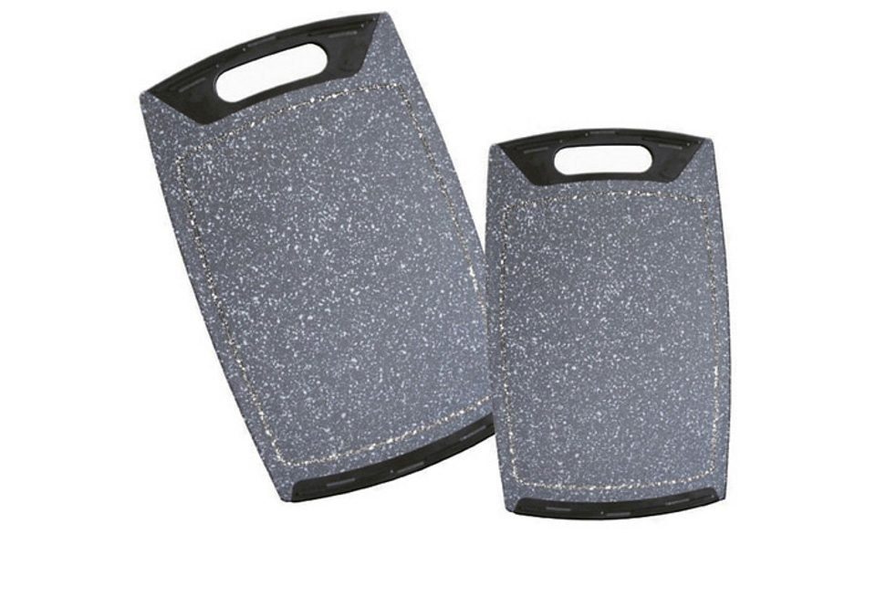 STONELINE Schneidebrett aus Kunststoff mit messerschonender Oberfläche, Kunststoff, (Set, 2-St., 1x Schneidebrett ca. 42 x 25 cm, 1x Schneidebrett ca. 36 x 22 c – Bild 2 von 5