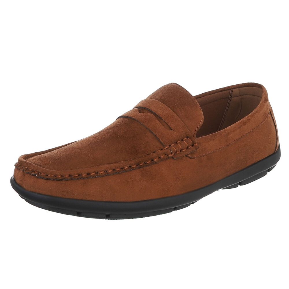 Coolwalk Herren Loafer Mokassin Freizeitschuh Slip-On Komfort Slipper (91977350) Flach Slipper in Camel