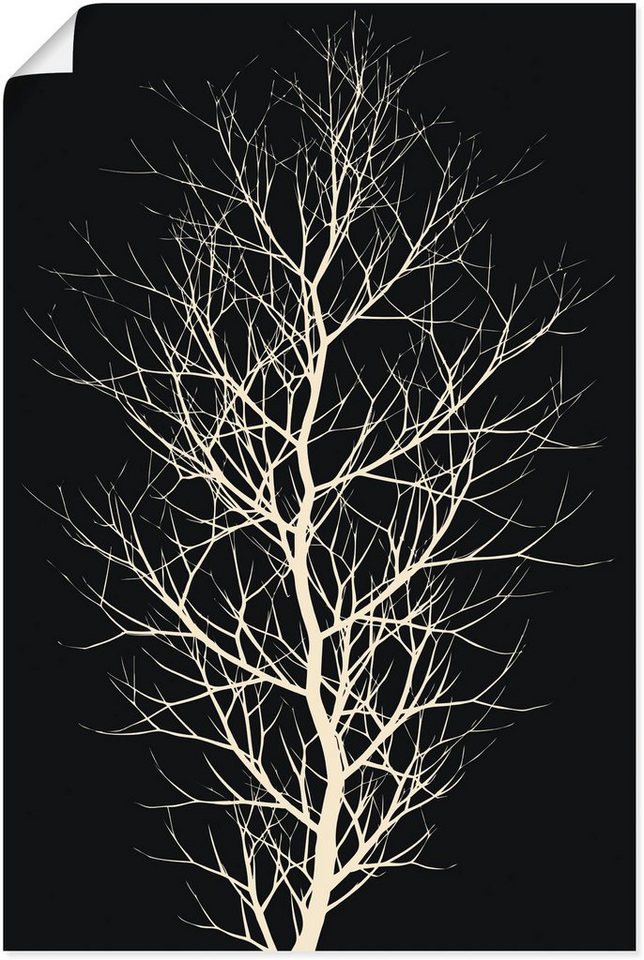 Baumbilder Baum, Alubild, in (1 St), Wandbild oder Wandaufkleber schwarze Größen als Artland Poster versch. Leinwandbild, Der