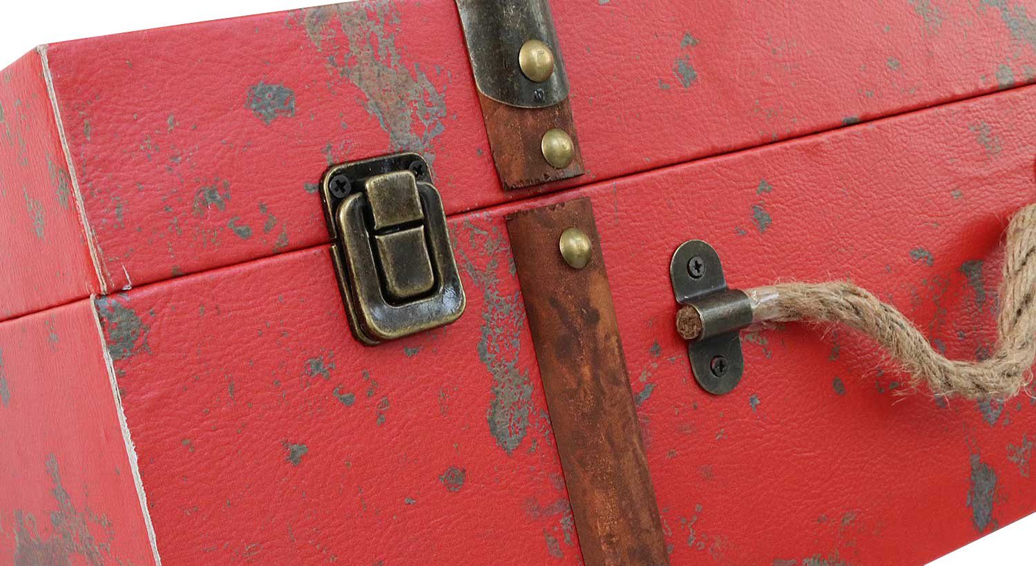 45cm Koffer Kiste Dekofigur Aubaho Holzkoffer Antik-Stil Holz Oldtimer Vintag Nostalgie