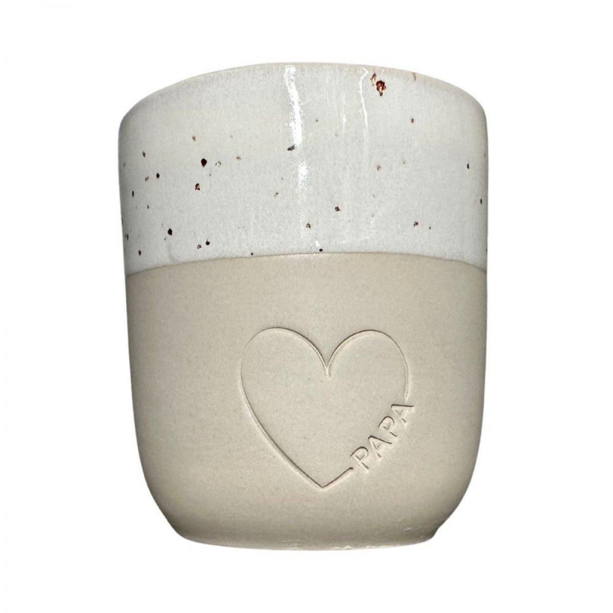 Eulenschnitt Tasse Becher Großes Herz Papa