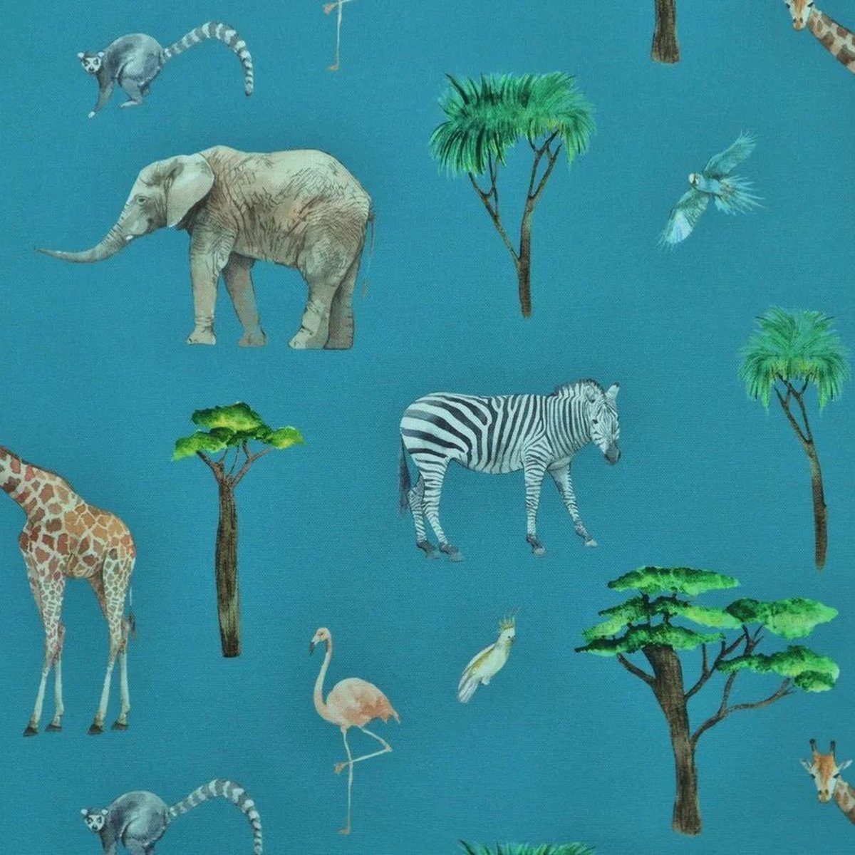 Thumbnail - Stofferia Stoff Dekostoff Panama On Safari Reef, Breite 138 cm, Meterware
