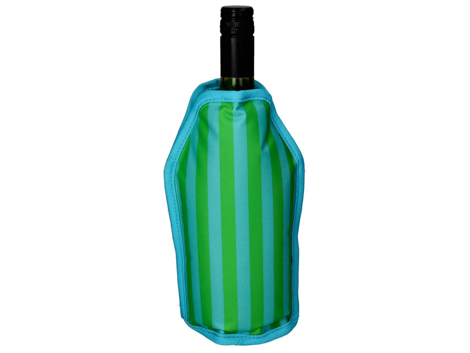 Giftcompany Weinkühler Froid Kühlmanschette Streifen grün/türkis 23,5cm