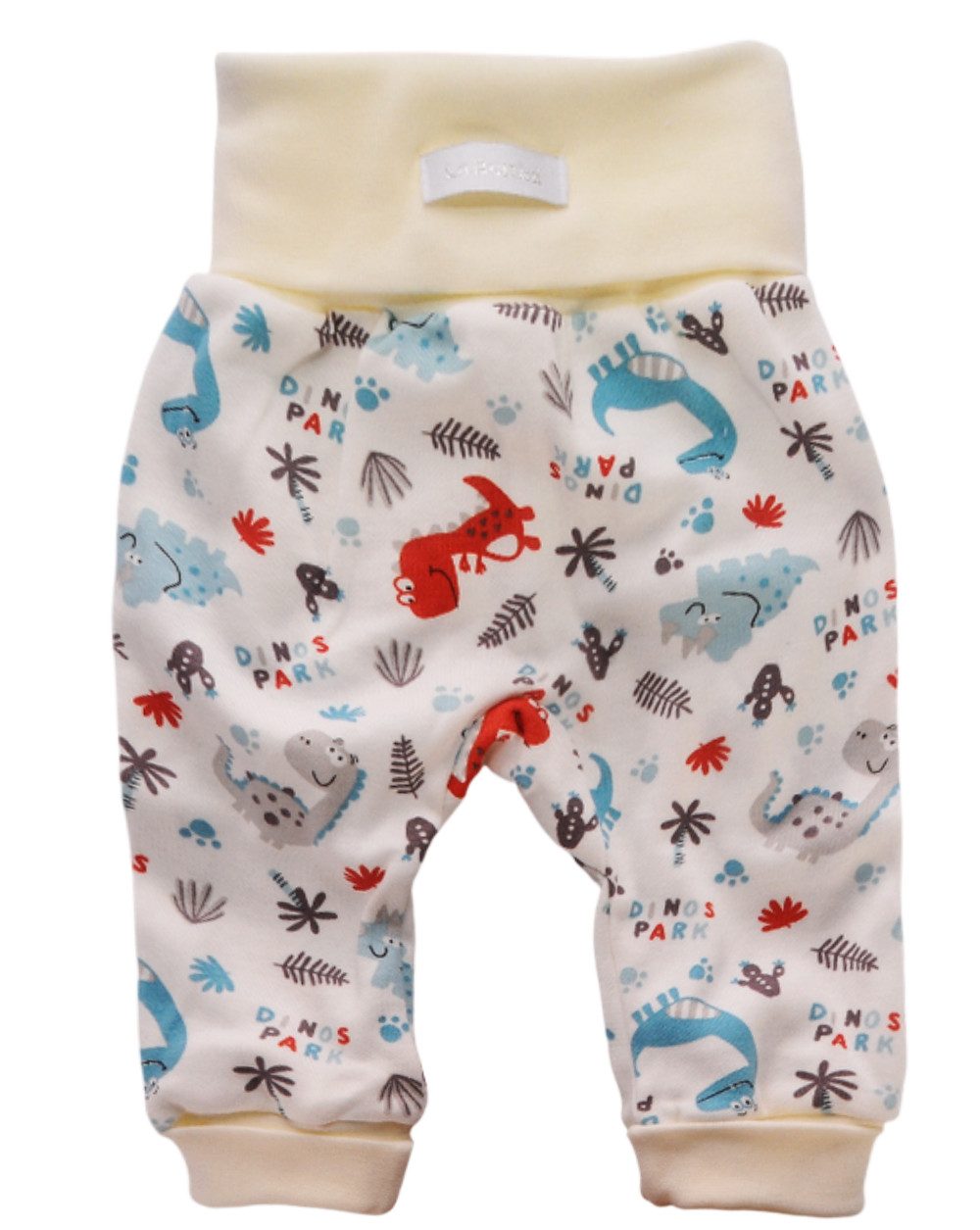 La Bortini Schlupfhose Baby Hose für Neugeborene und Frühchen in creme gemustert aus Baumwolle, 44 46 48 50 56 62 68
