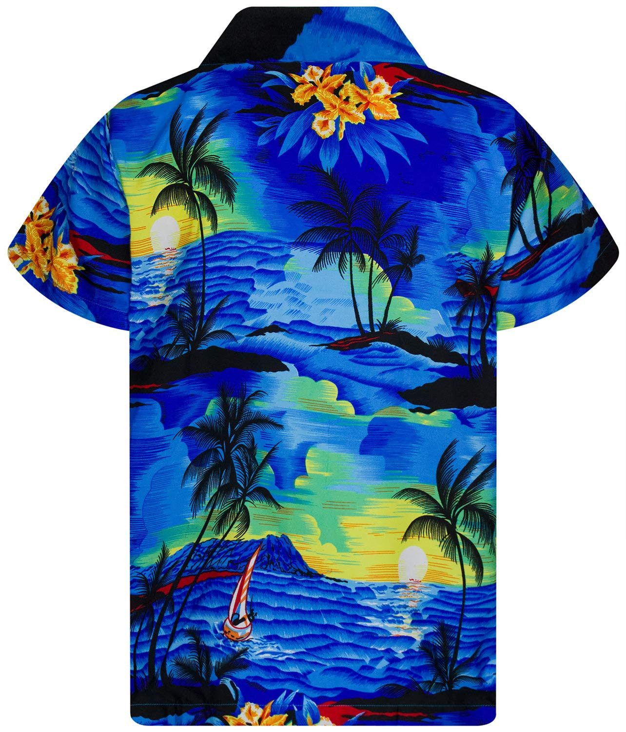 King Kameha Hawaiihemd Surf Kids Funky Hawaii-Hemd Kinder Kurzarm Front-Tasche Unisex