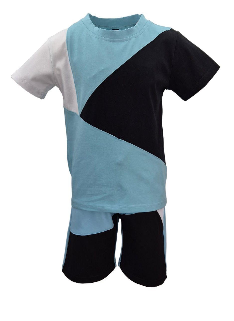 Fashion Boy T-Shirt & Shorts T-Shirt + Shorts Sommerset 2er Set Bermuda Sweatshorts Sommer JS08e (Set, T-Shirt+Shorts)