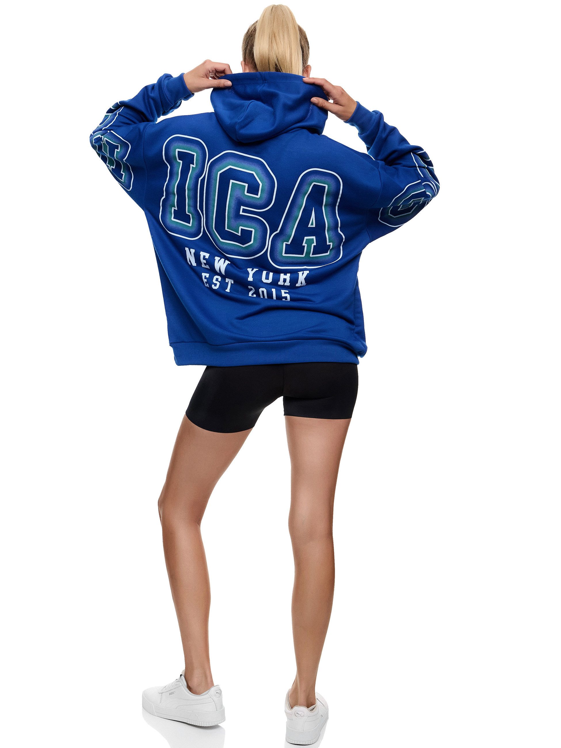 Worldclassca Hoodie Worldclassca Oversized CHICAGO Hoodie Kapuzenpullover Sweatshirt Chicago Print Kapuzenpullover