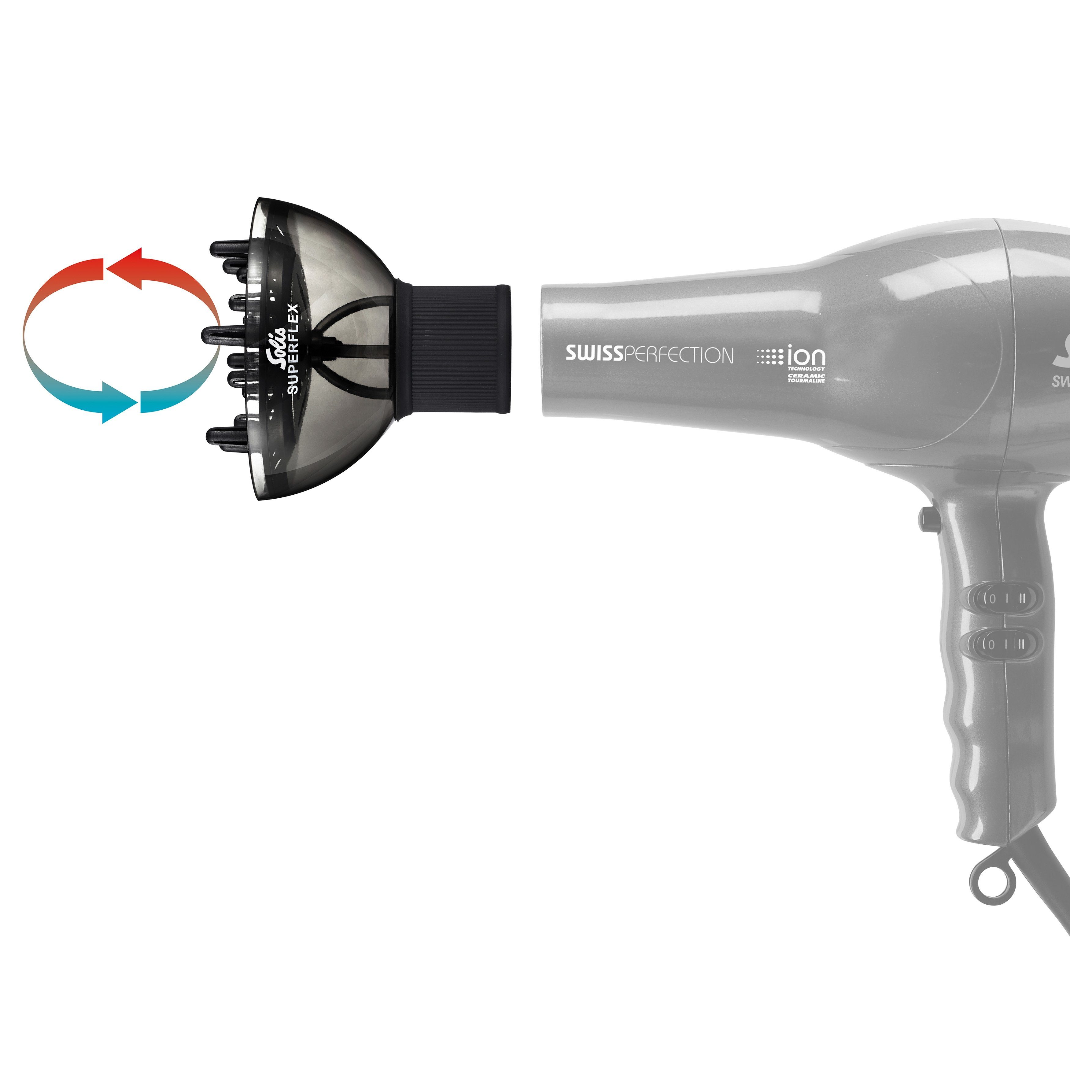 SOLIS OF SWITZERLAND Haartrockenhaube Superstyler Diffuser, Aufsatz für die meisten Haartrockner – Bild 4 von 5