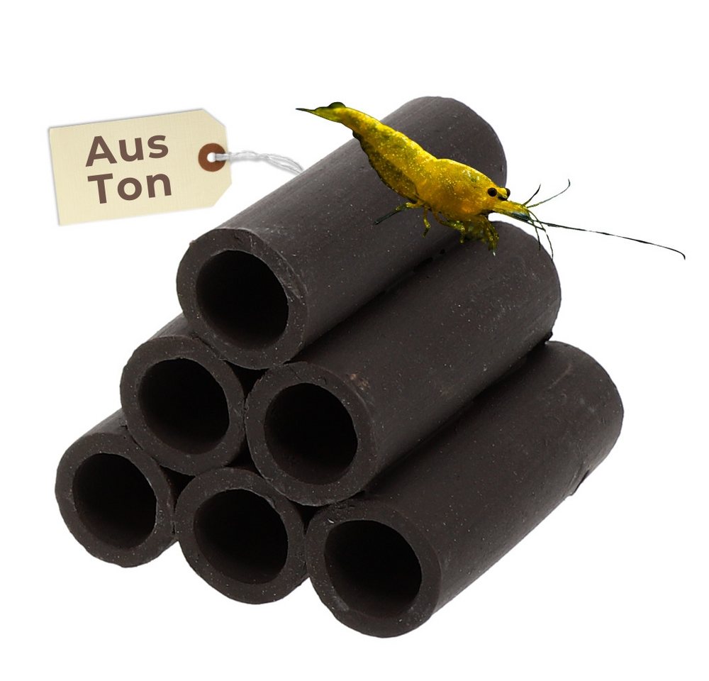 GarPet Aquariendeko Aquariendeko Pyramide 6er Set Aquarium Deko Höhle Versteck Garnelen