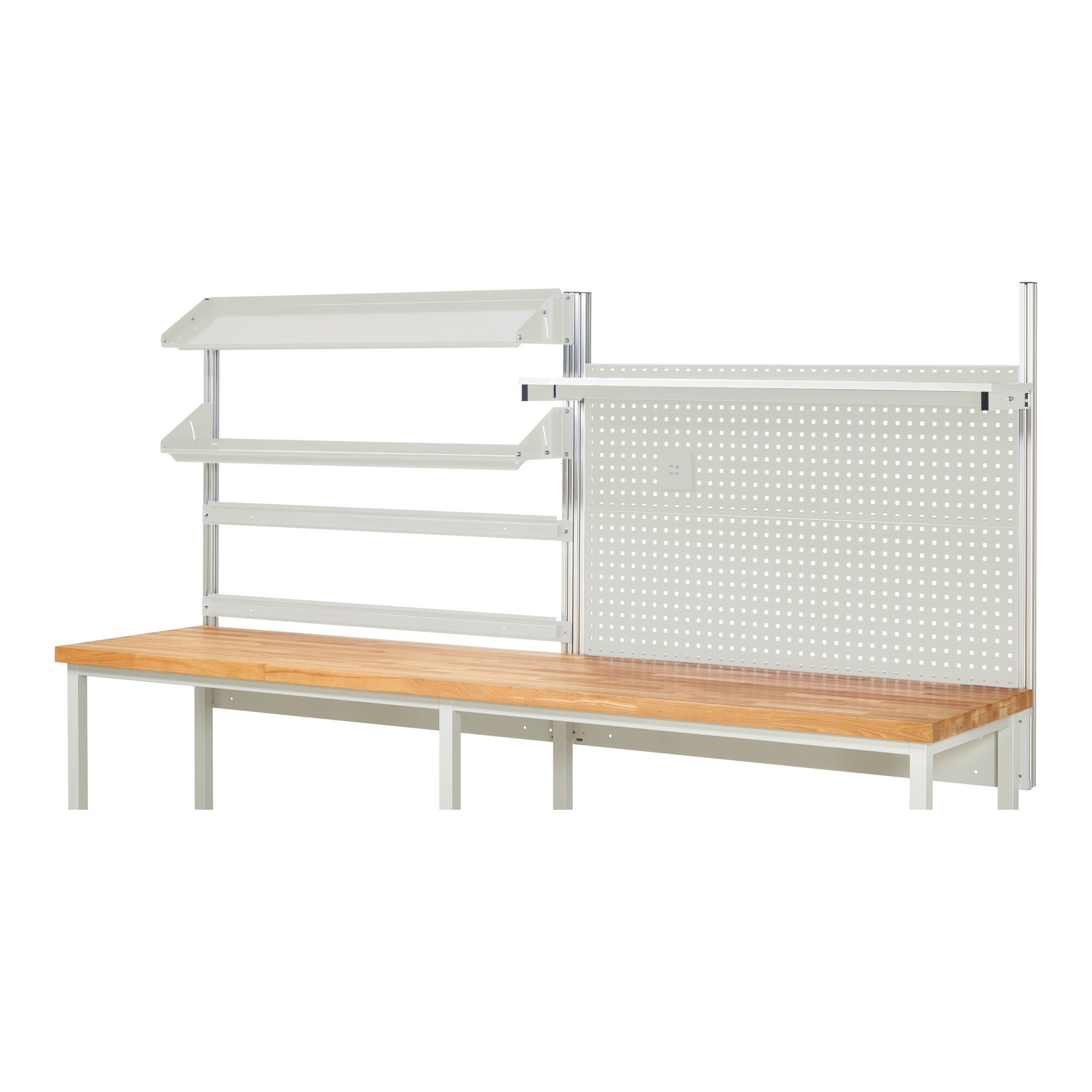 RAU Werkbank Rau System-Aufbau Komplettset 05, für Produktbreite 3000 mm, RAL7035/R
